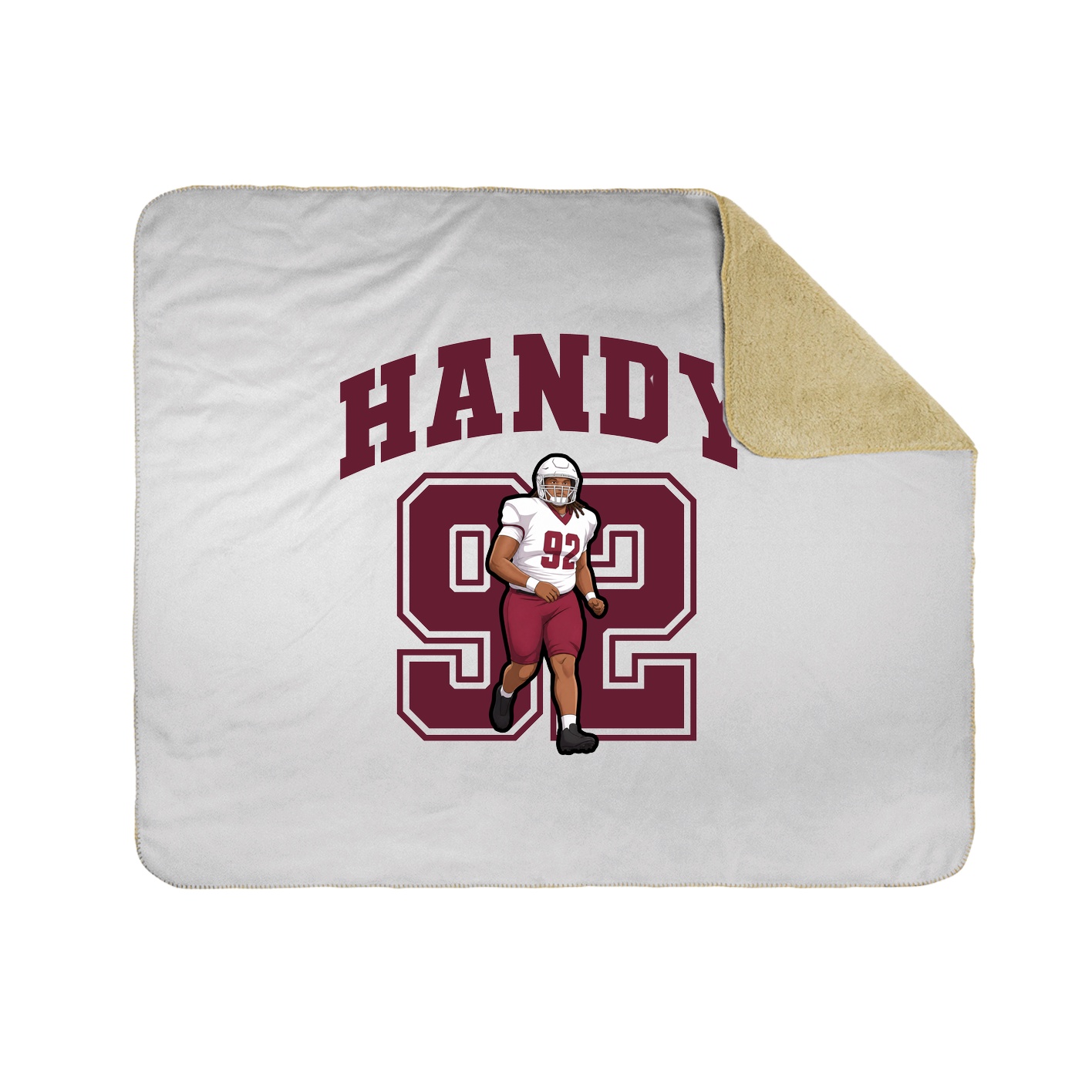 Throw Blanket — Number in White