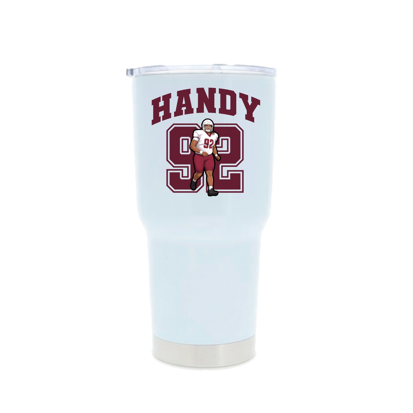 30oz Stainless Steel Tumbler — Number in White