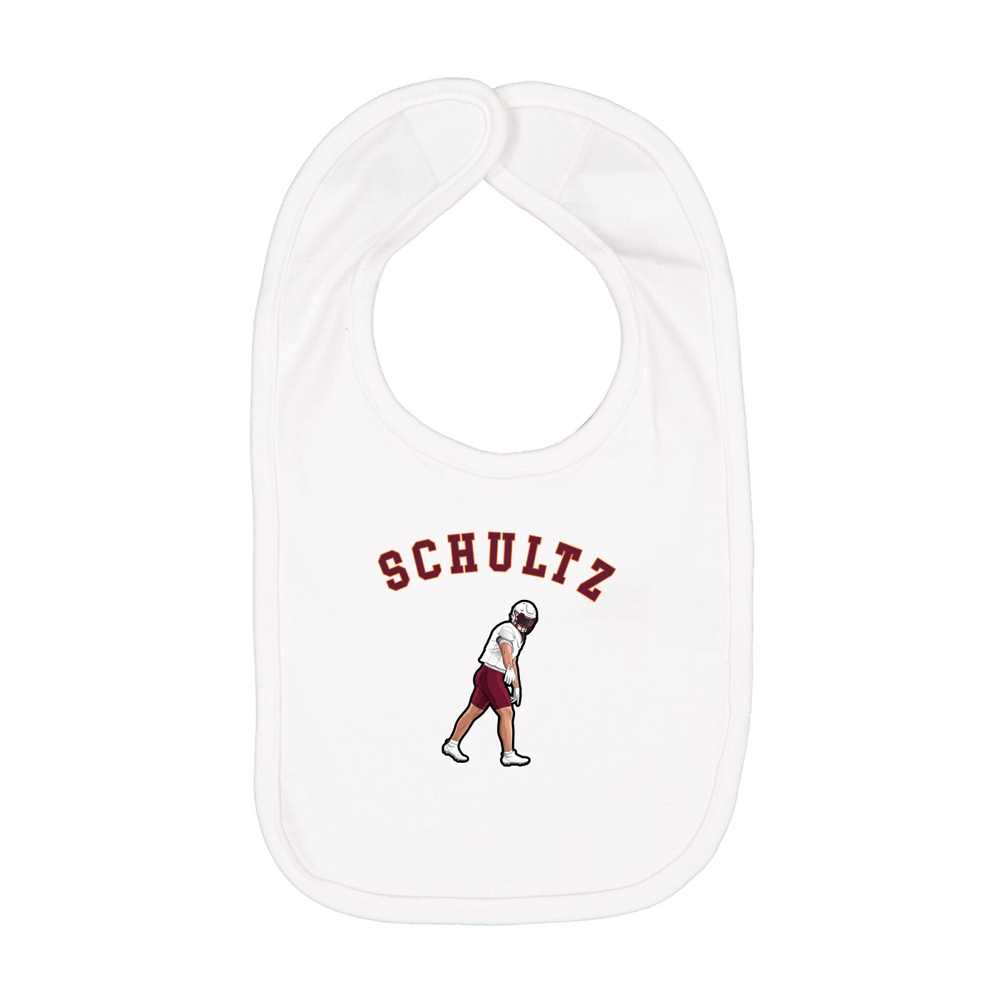 Infant Bib — Shirsey Arch in White