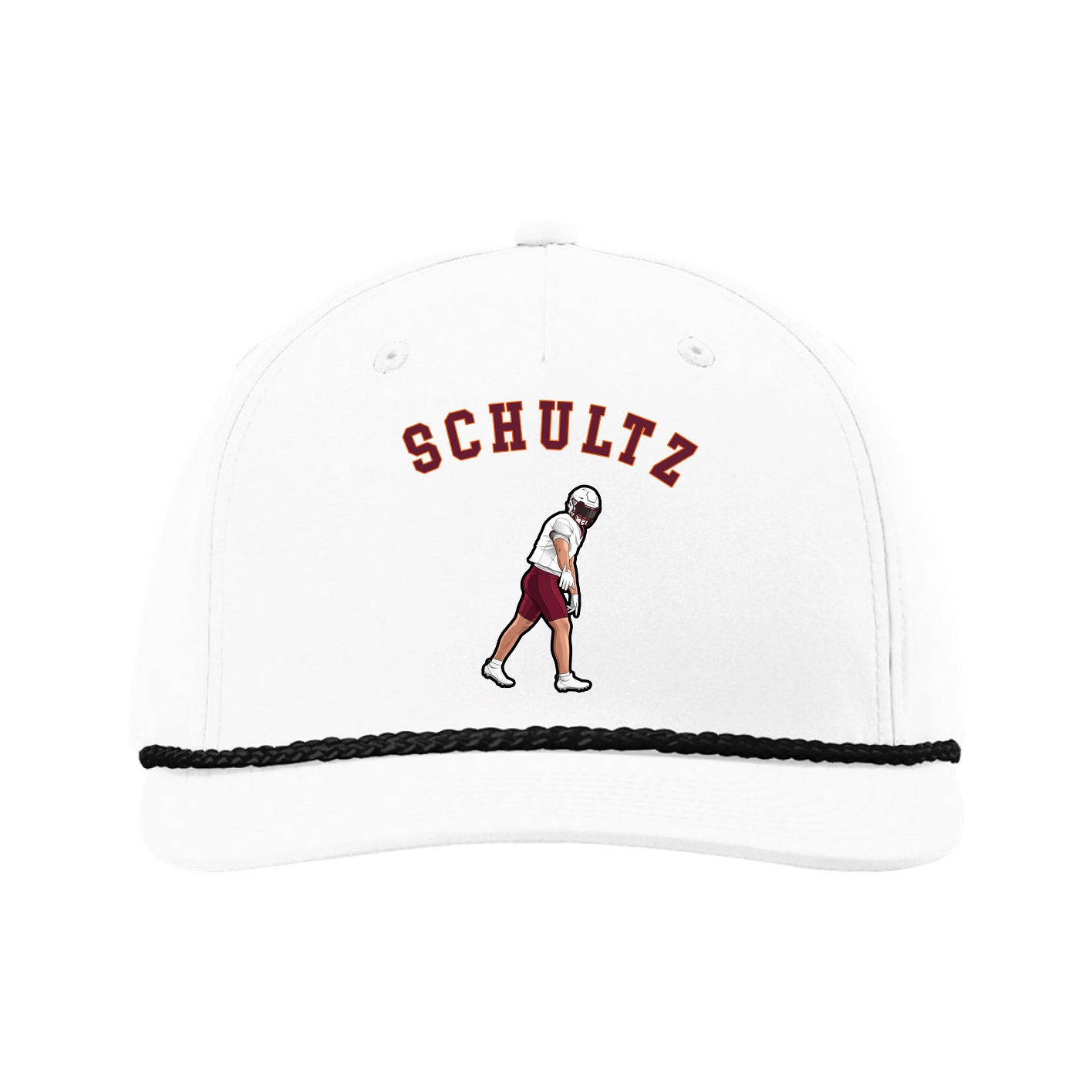 Five-Panel Classic Rope Cap — Shirsey Arch in White