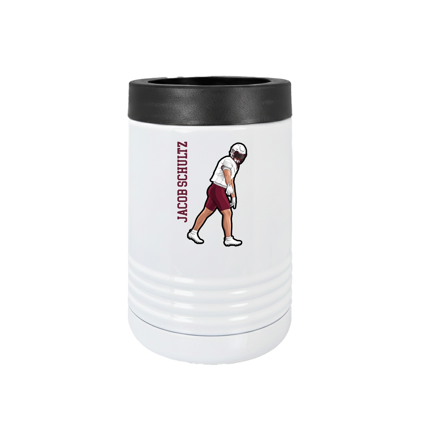 Beverage Holder — Name Vertical in White