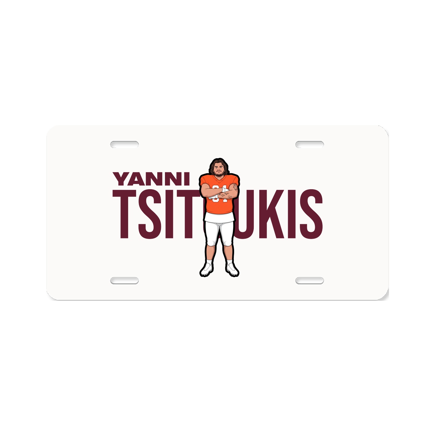 License Plate — Player Name in Classic
