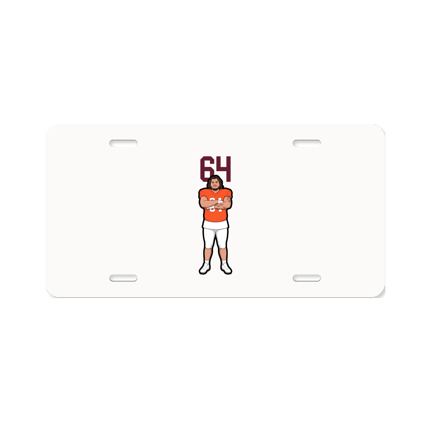 License Plate — Number Top in Classic