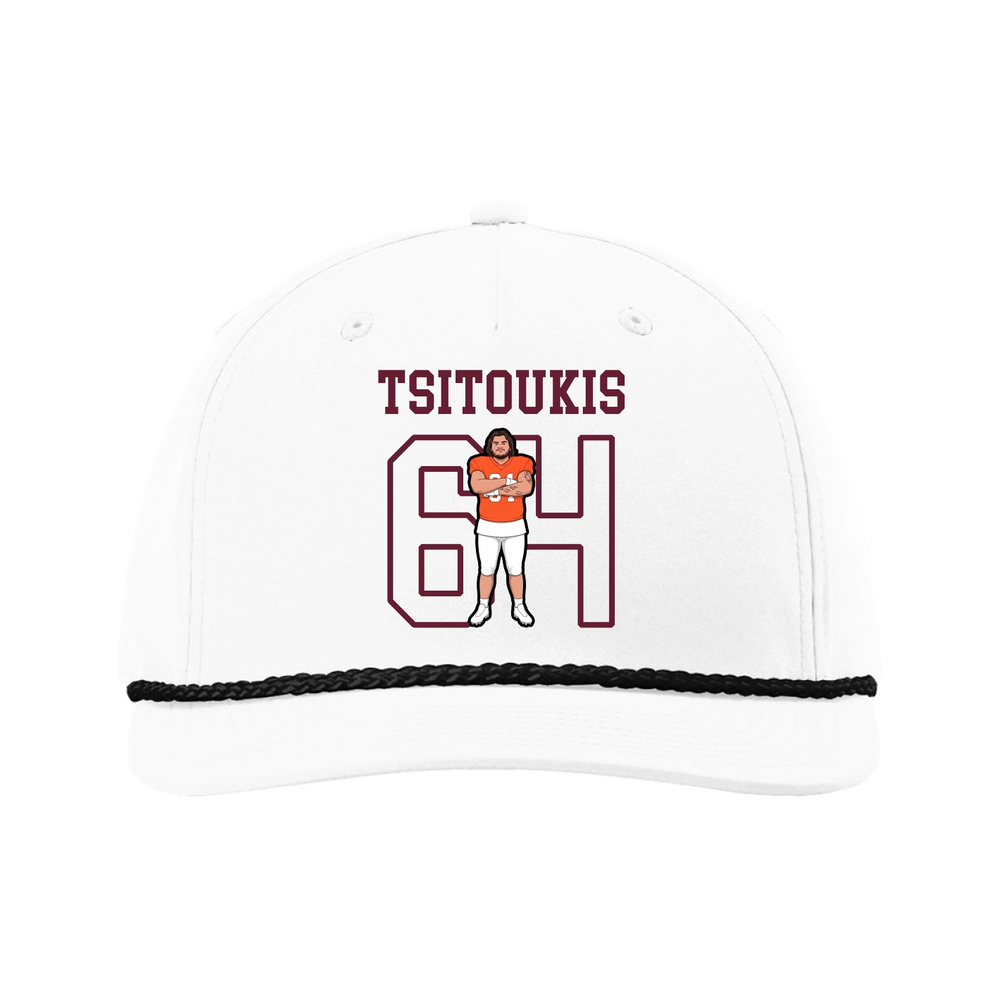 Five-Panel Classic Rope Cap — Shirsey in White