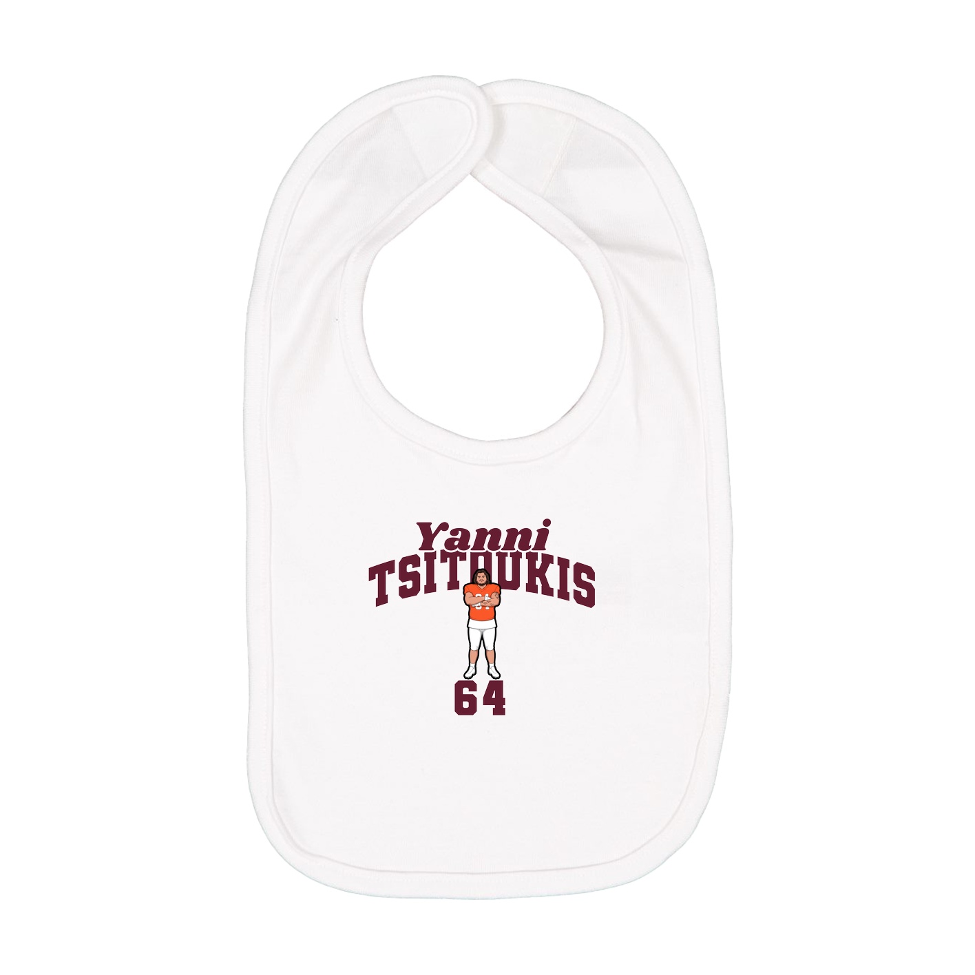 Infant Bib — Signature Arch in White