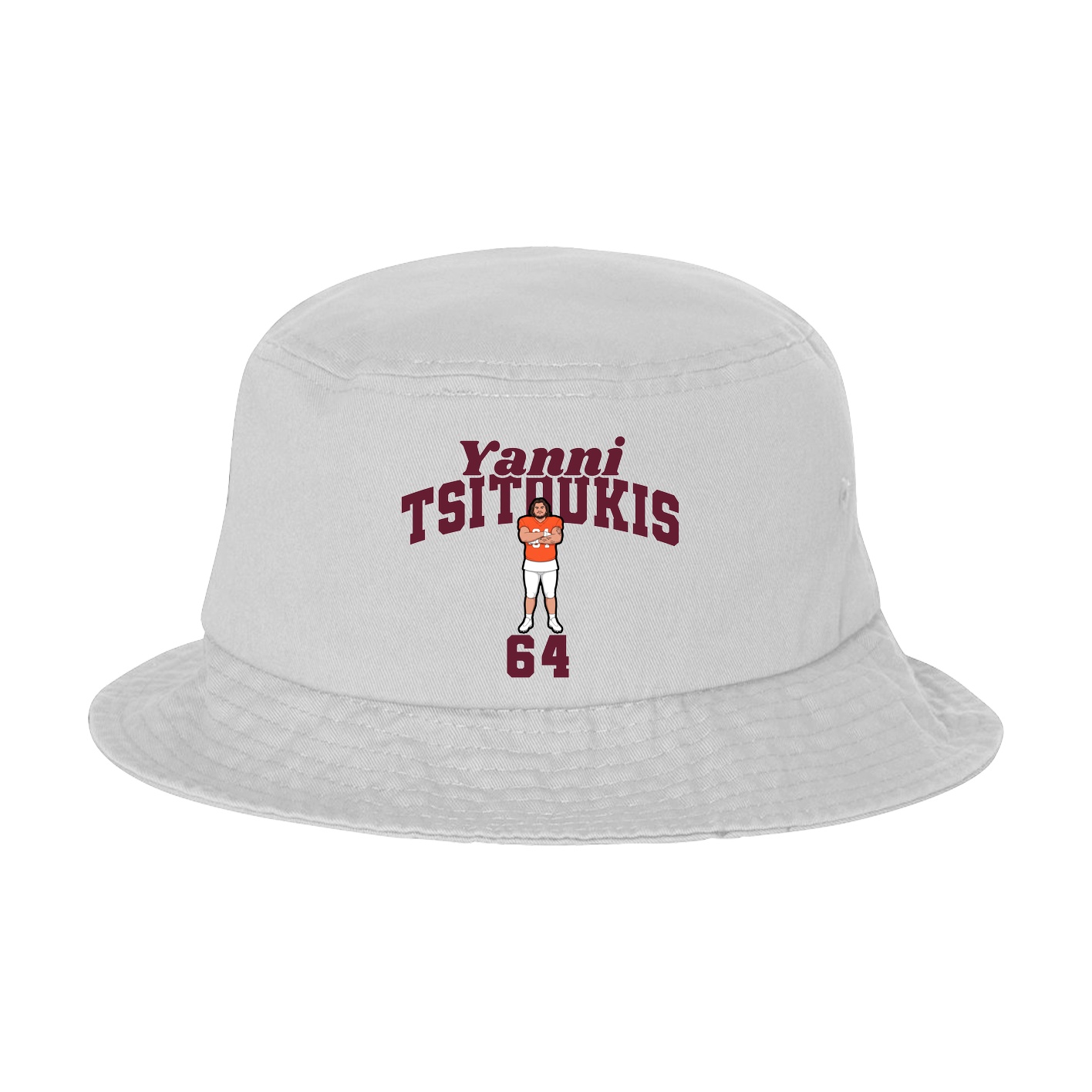 Bucket Cap — Signature Arch in White