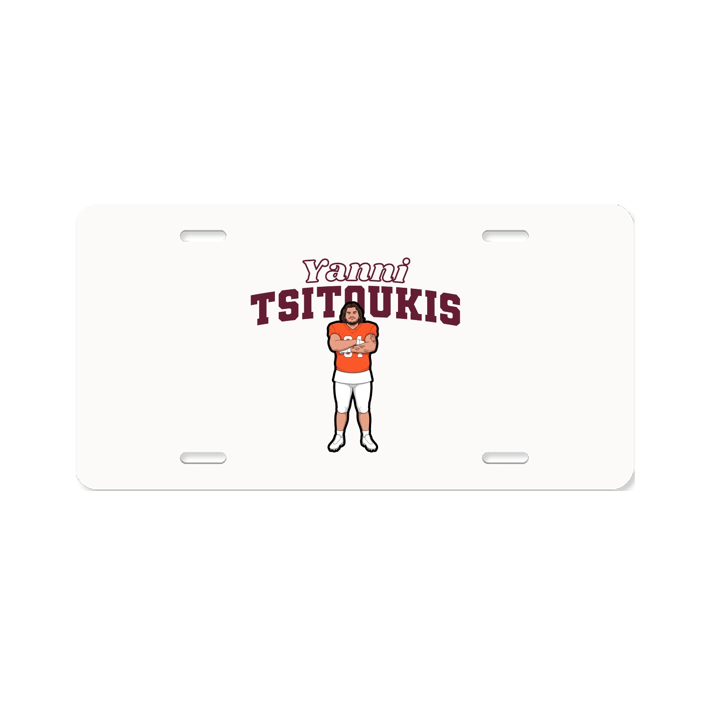 License Plate — Name Arch in Classic