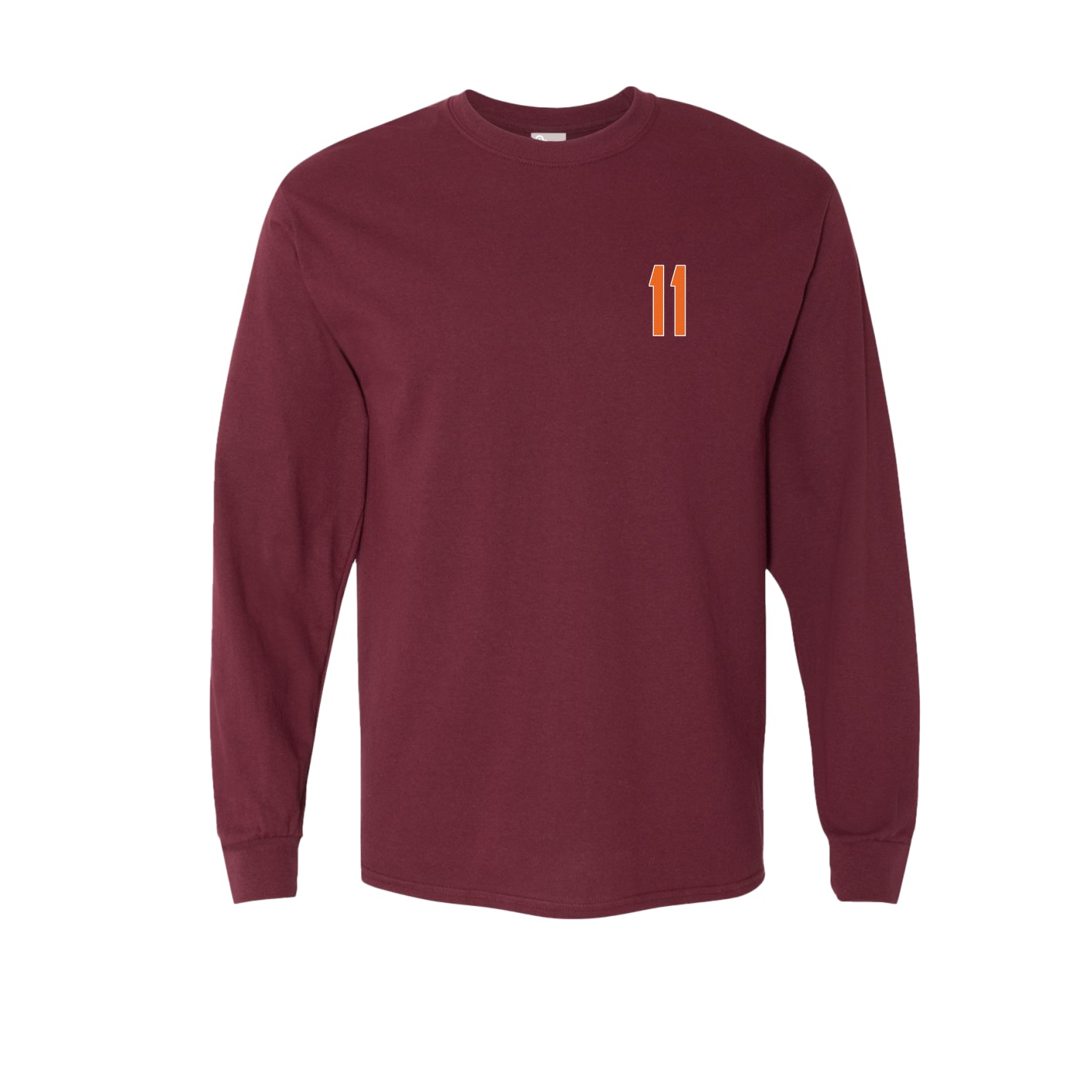 Long Sleeve Tee — Front Shirsy in Maroon