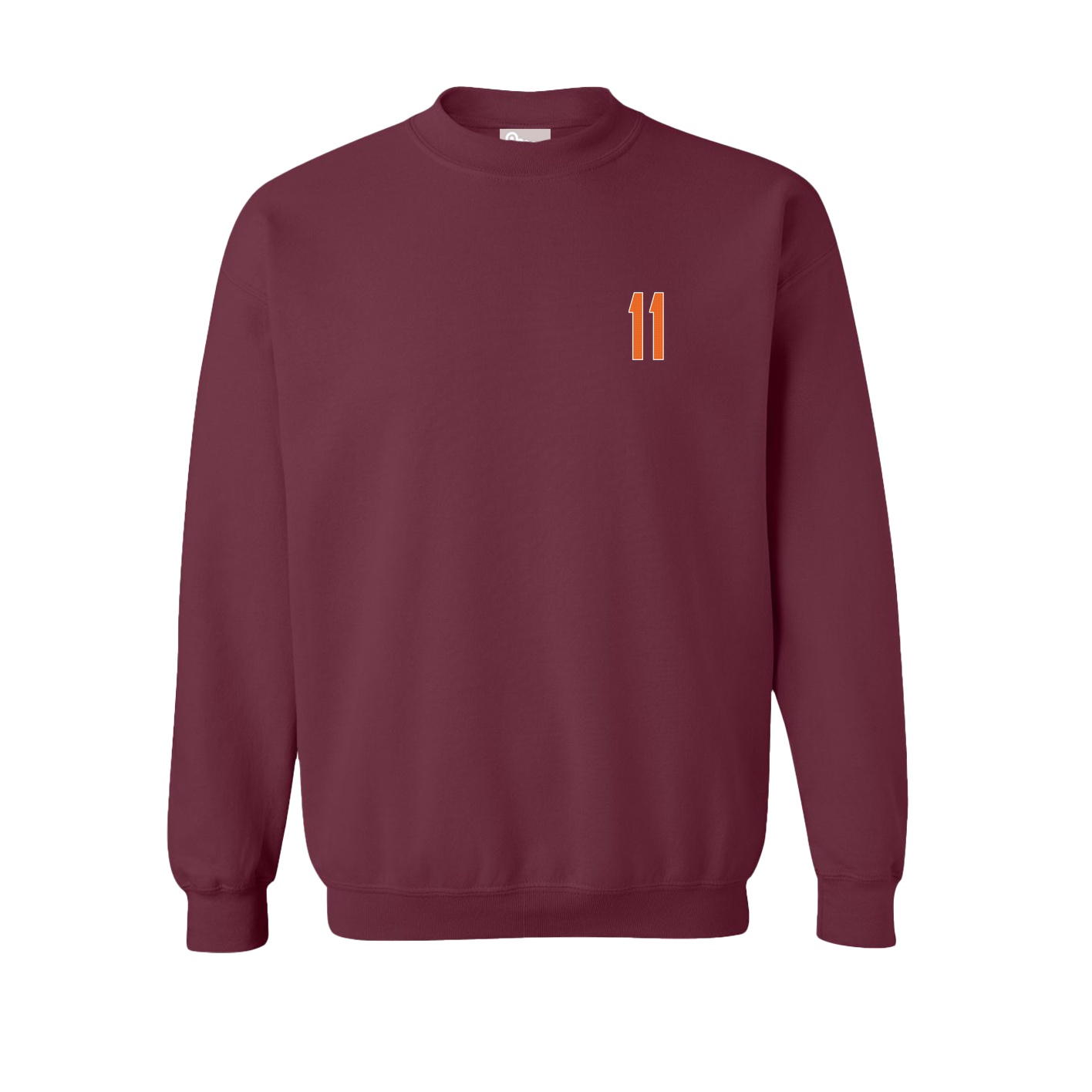 Fleece Crew — Front Shirsy in Maroon