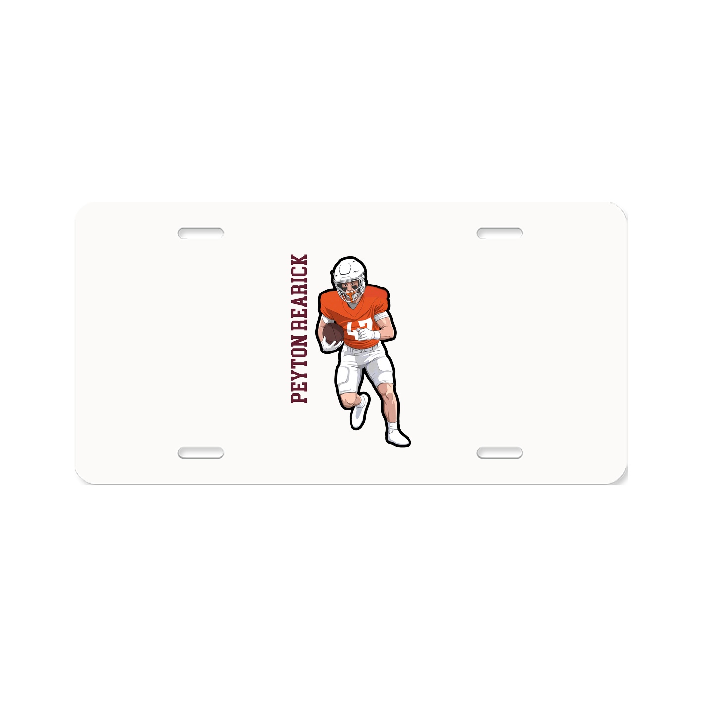License Plate — Name Vertical in Classic