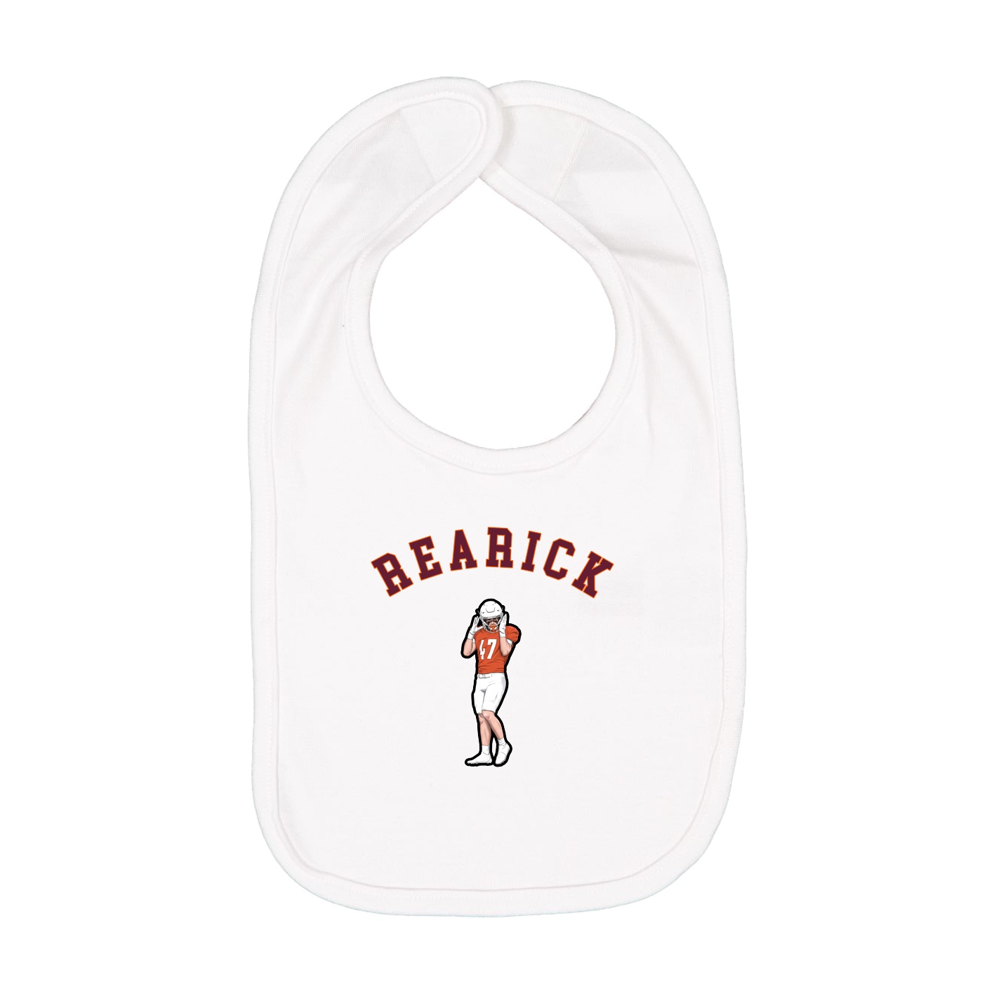 Infant Bib — Shirsey Arch in White