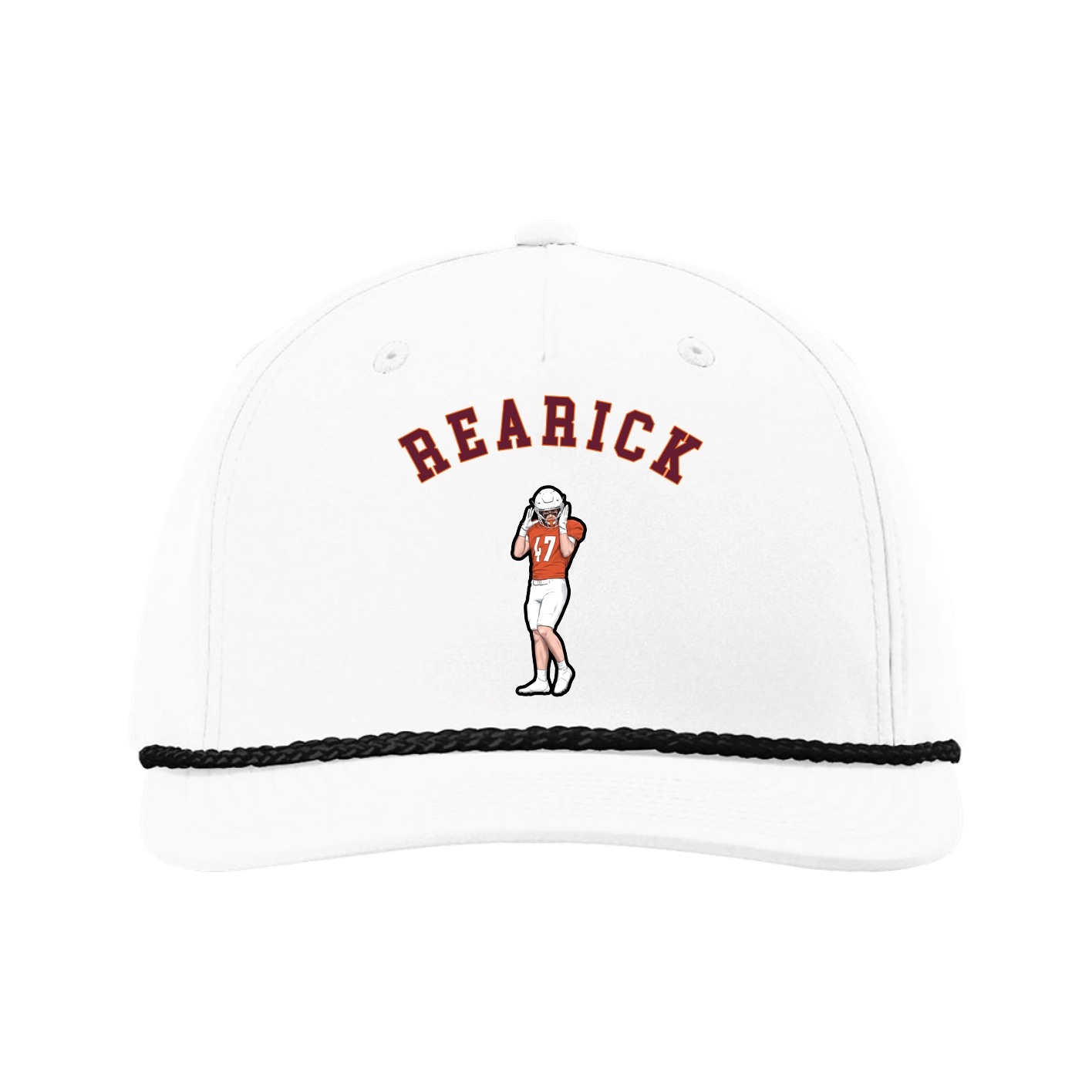 Five-Panel Classic Rope Cap — Shirsey Arch in White