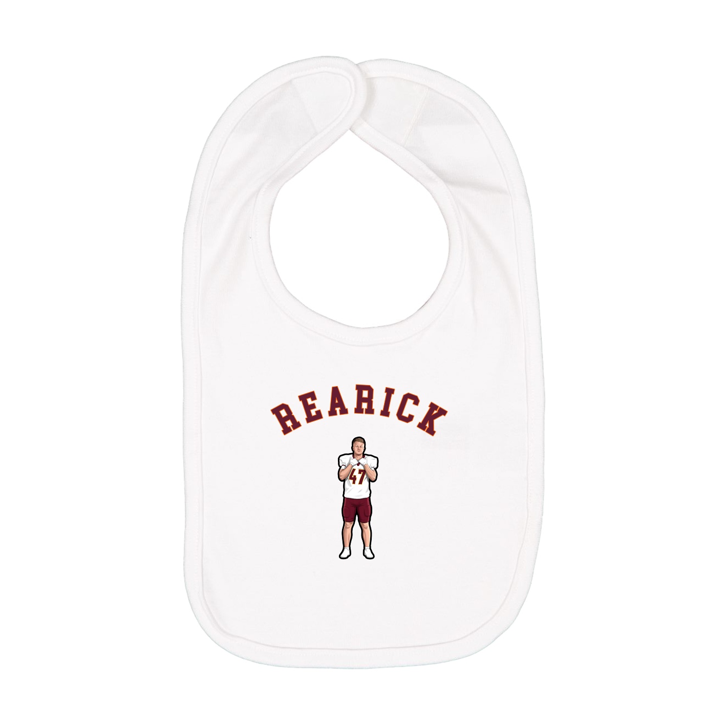 Infant Bib — Shirsey Arch in White