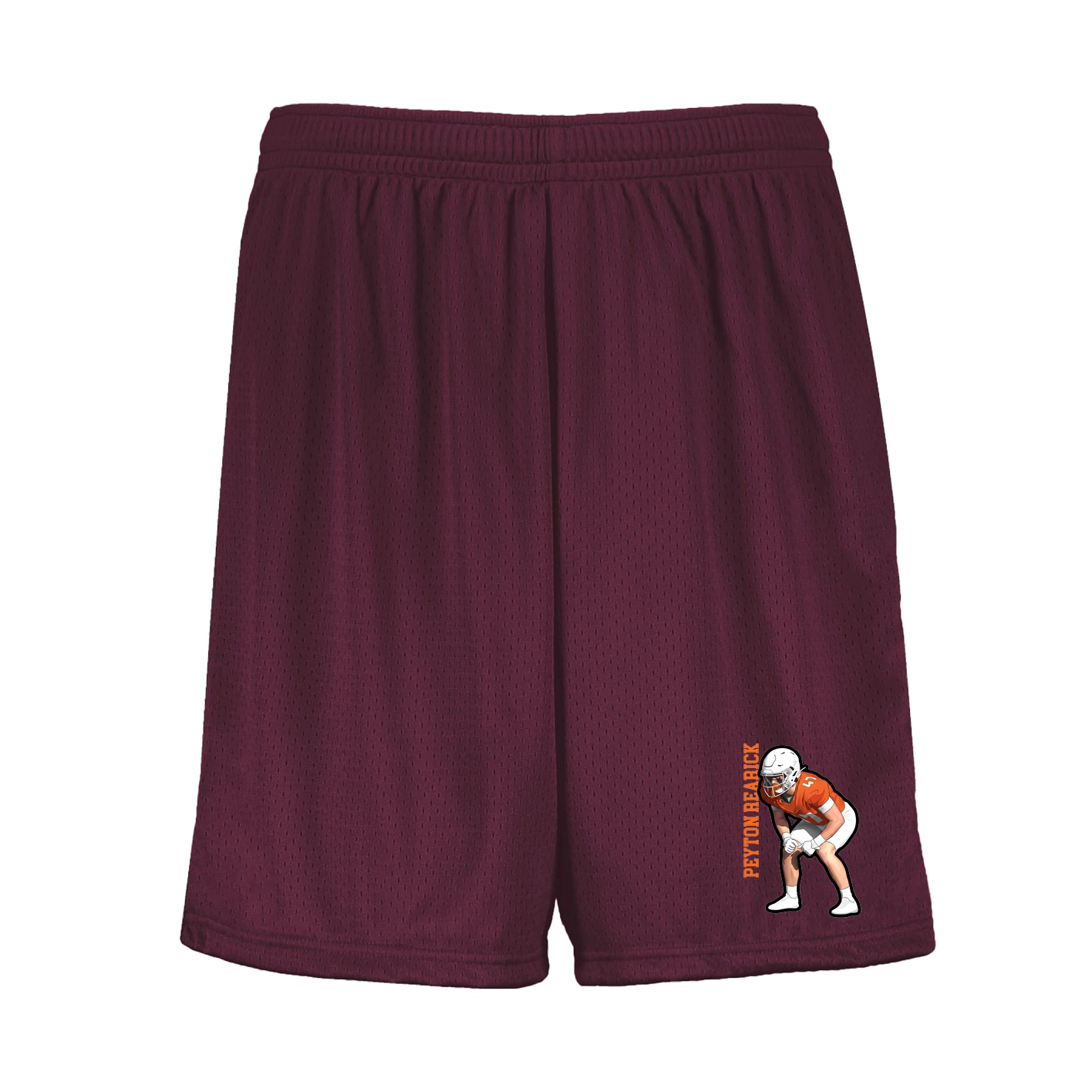 Shorts — Name Vertical in Maroon