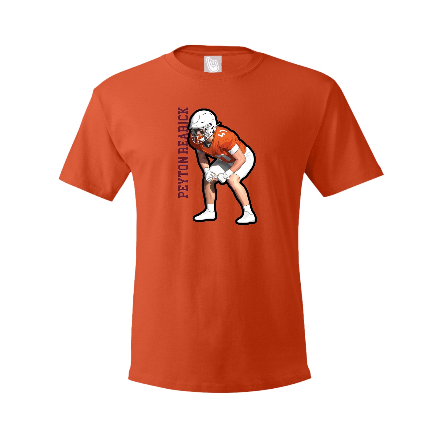 Youth Tee — Name Vertical in Orange