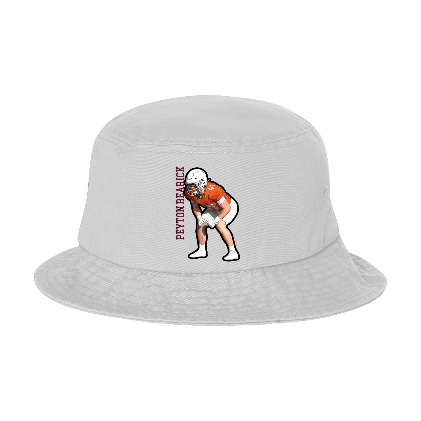 Bucket Cap — Name Vertical in White