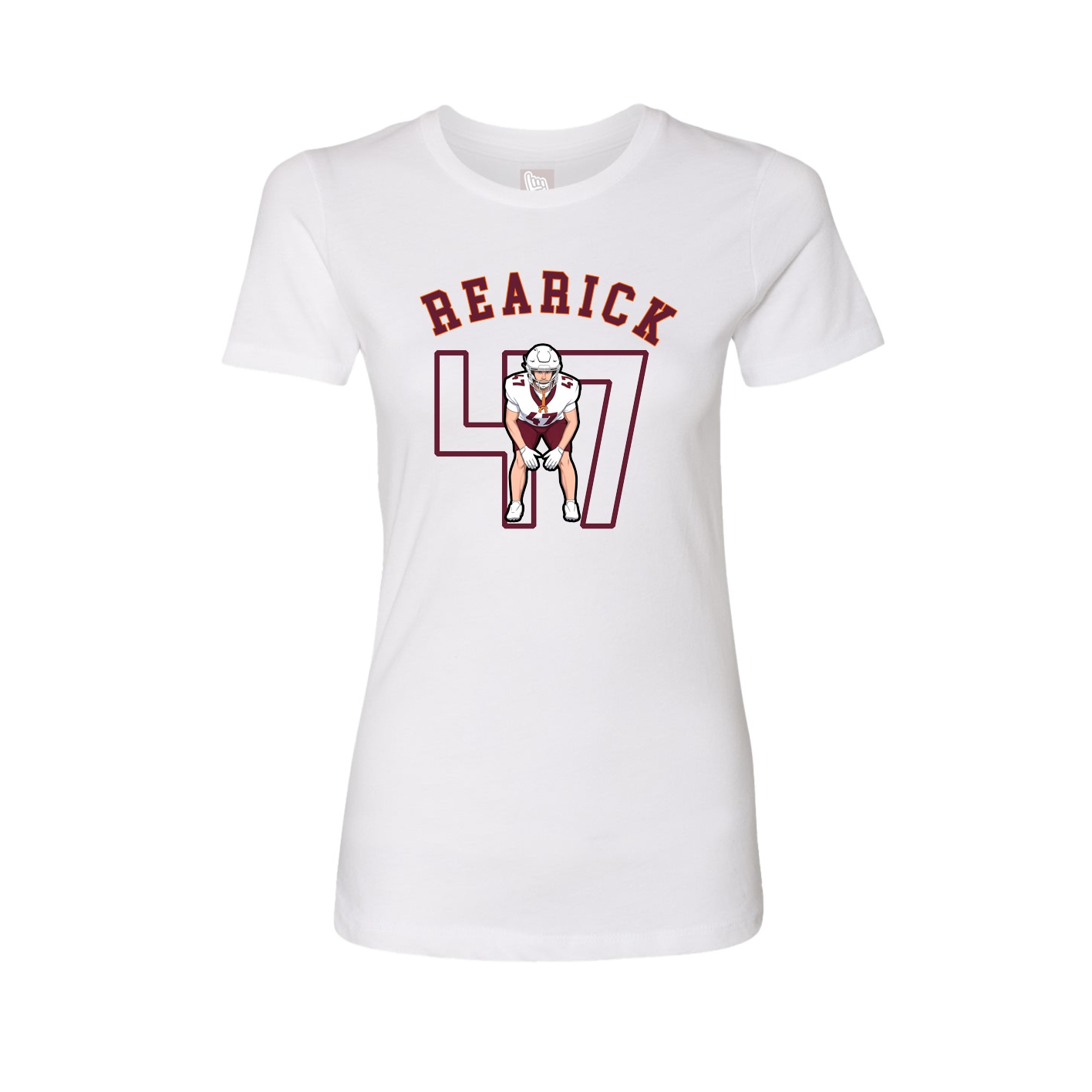Fitted Women's Tee — Shirsey Arch in White