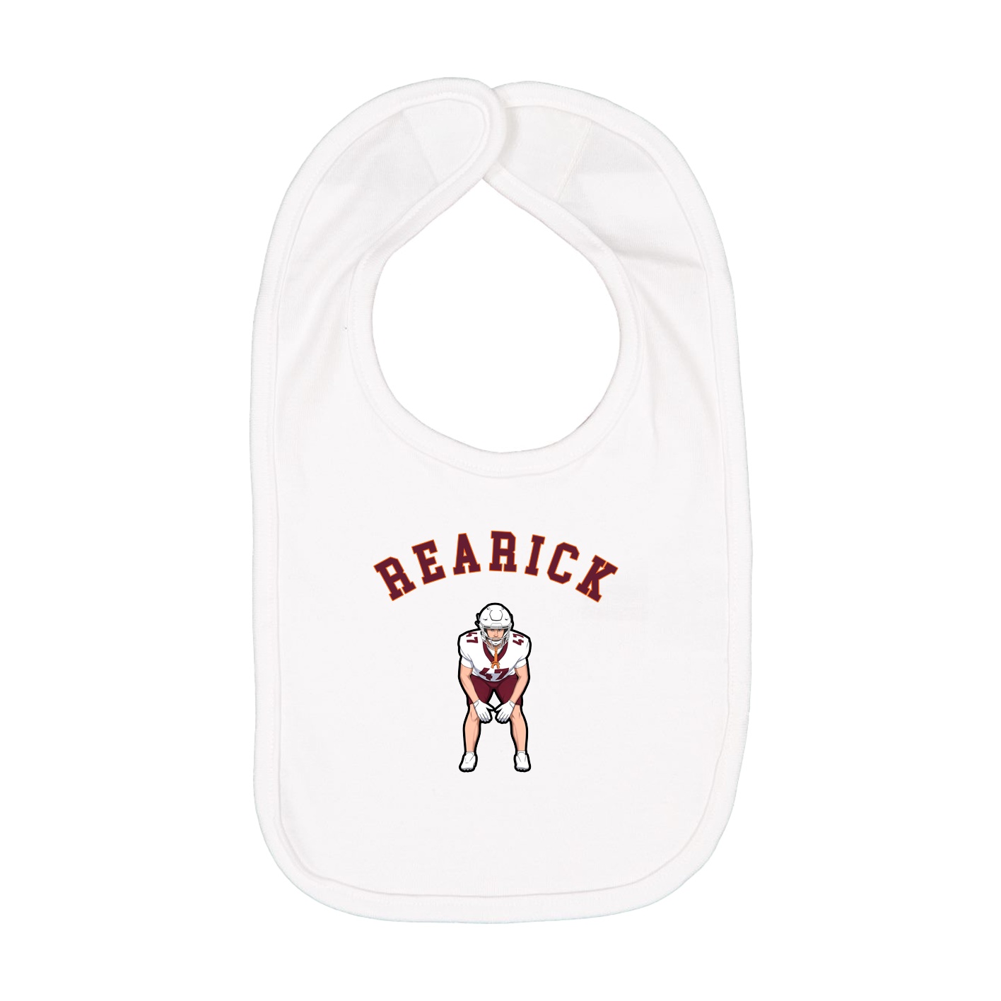 Infant Bib — Shirsey Arch in White
