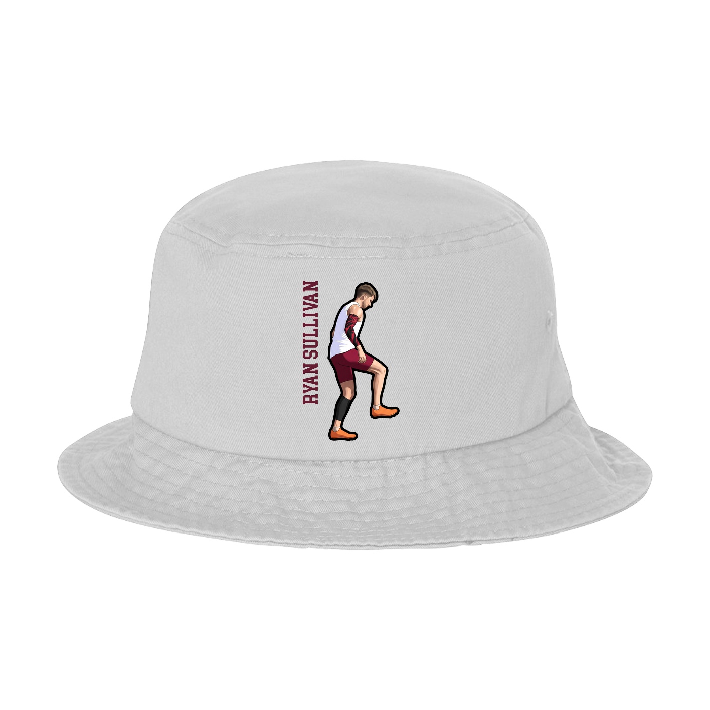 Bucket Cap — Name Vertical in White
