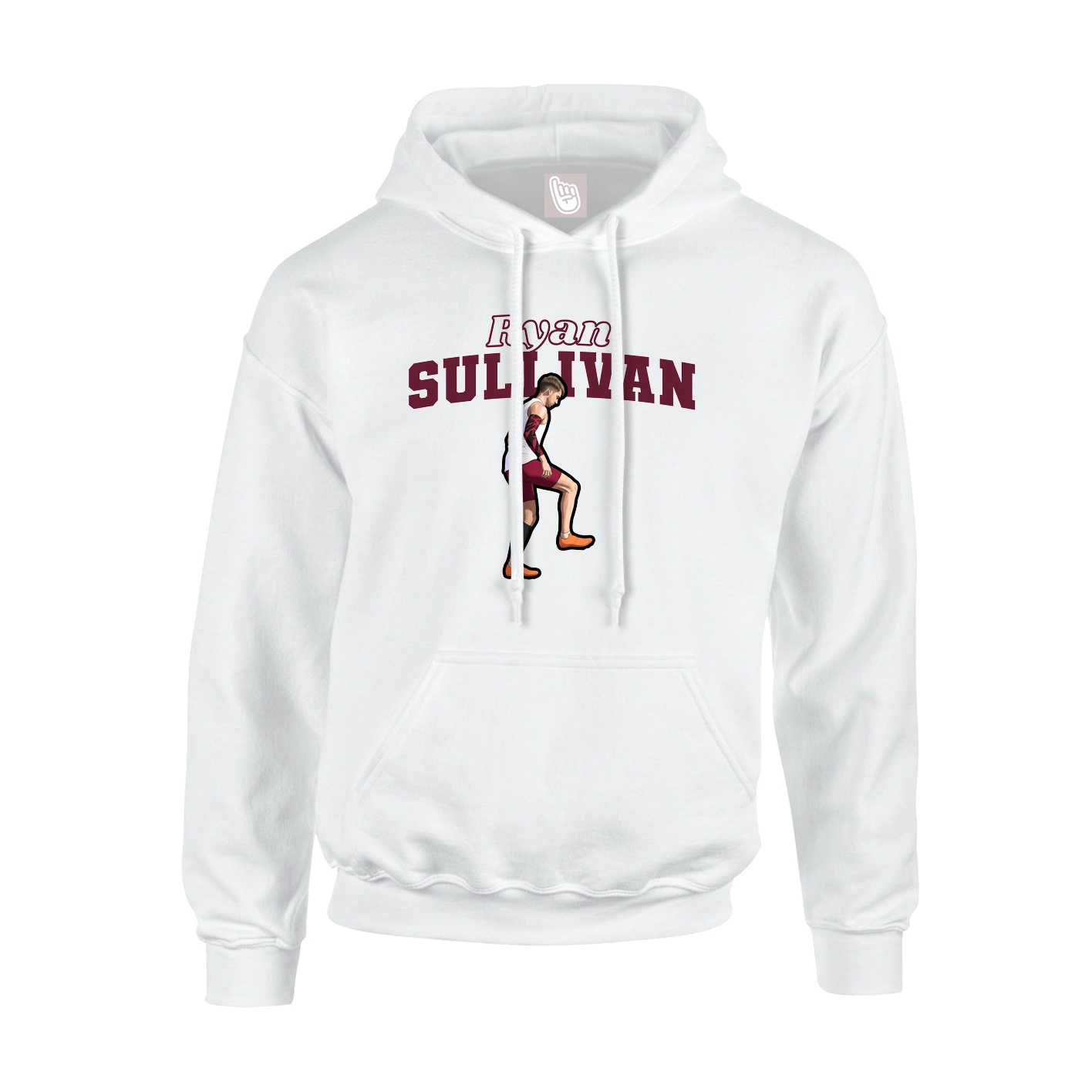 Hoodie — Name Arch in White