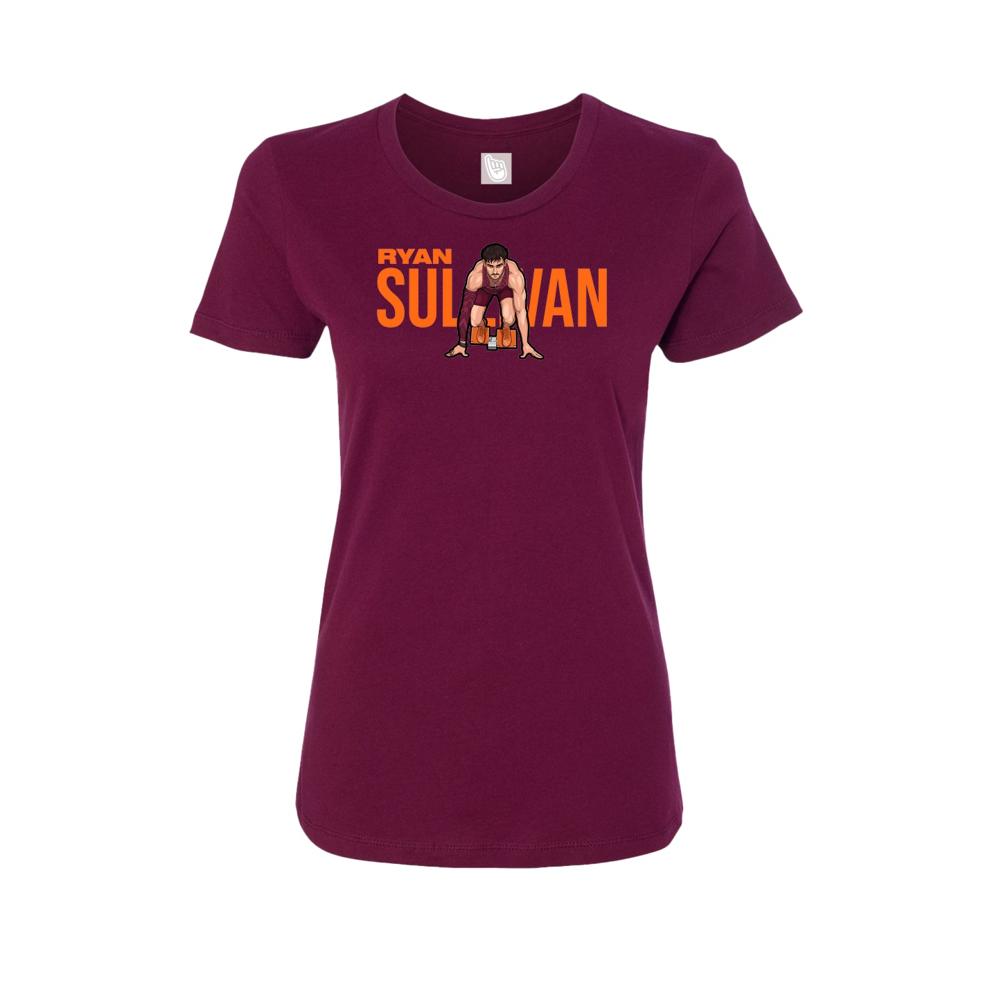 Womens Tee — Player Name in Maroon
