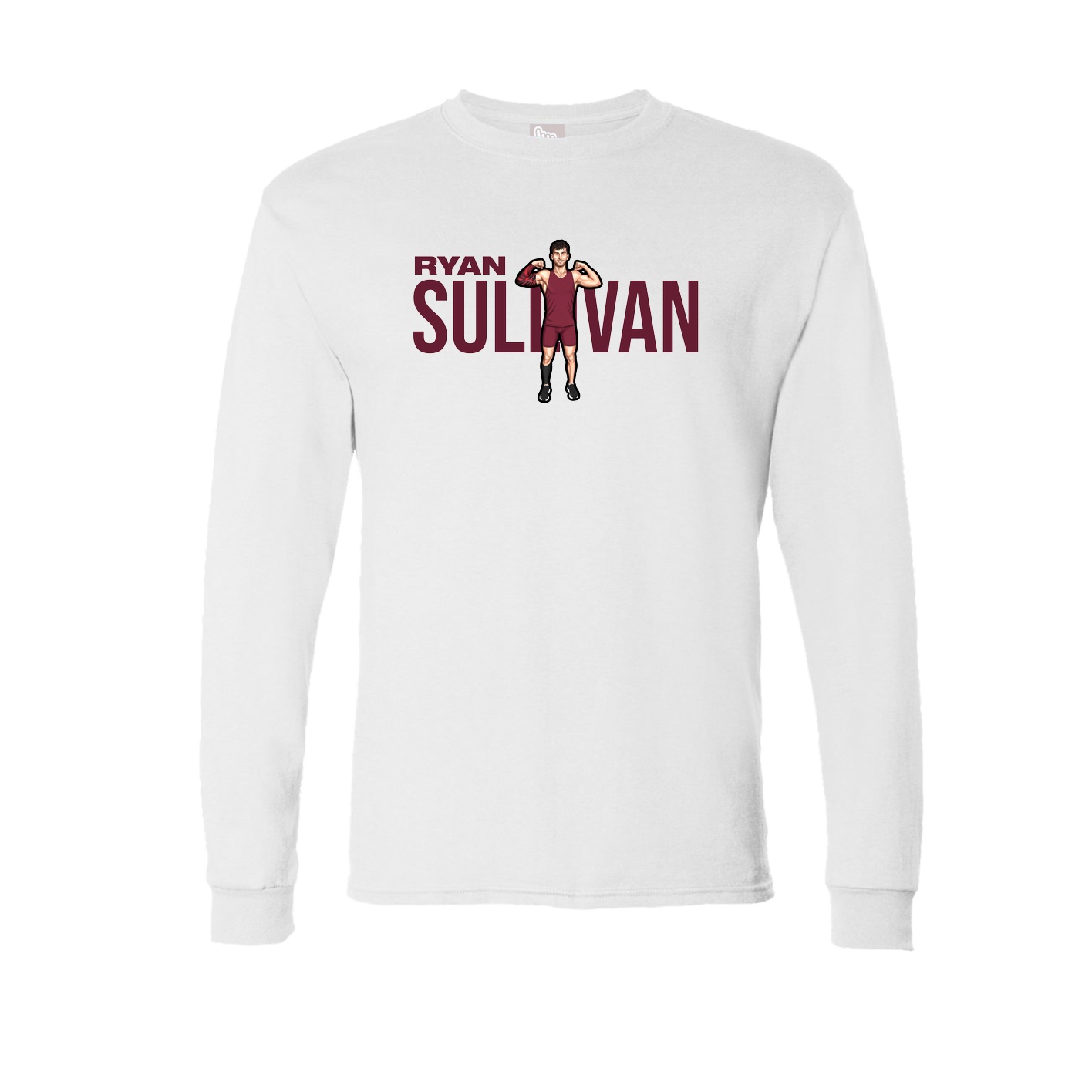 Long Sleeve Tee — Player Name in White