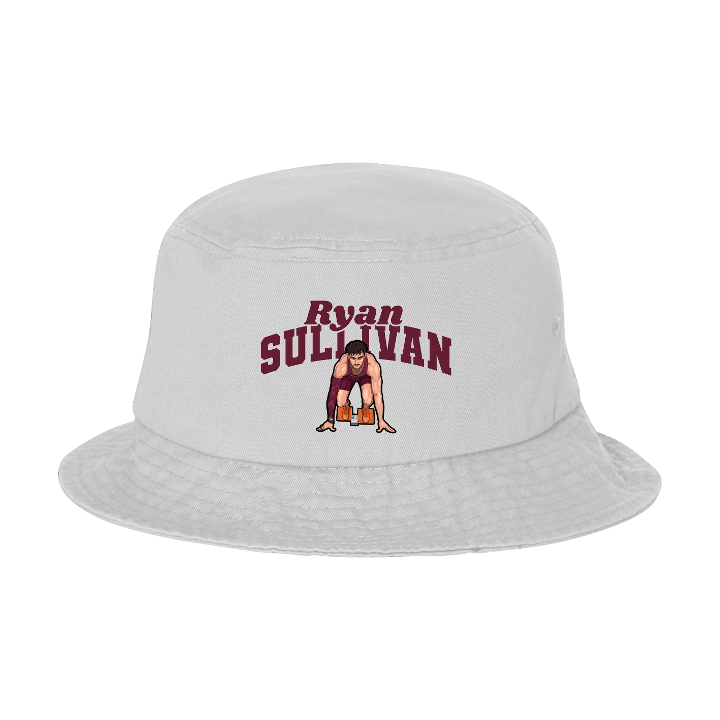 Bucket Cap — Signature Arch in White