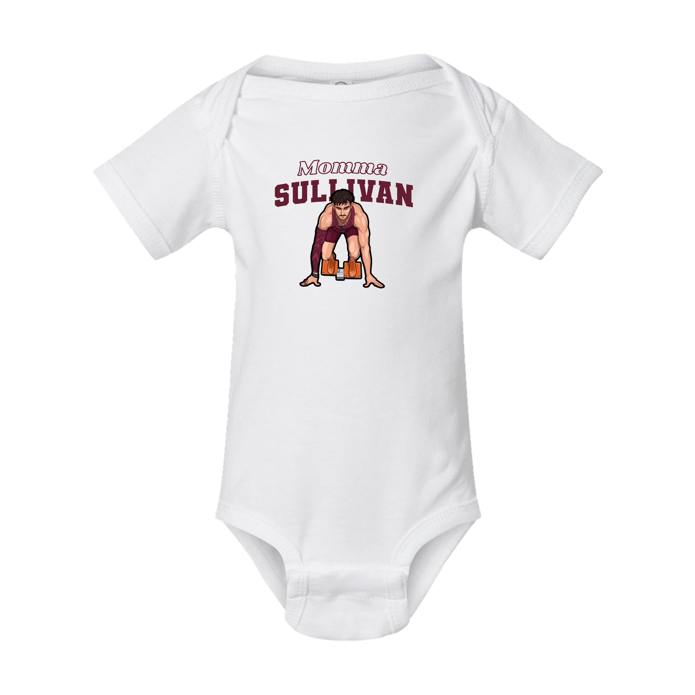 Baby Onesie — Mothers Day Block in White