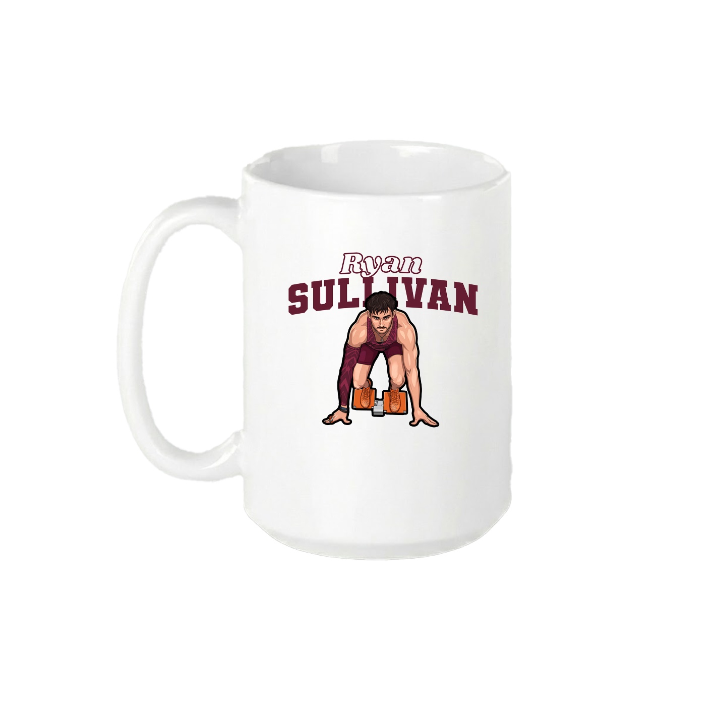 15oz Coffee Mug — Name Arch in White