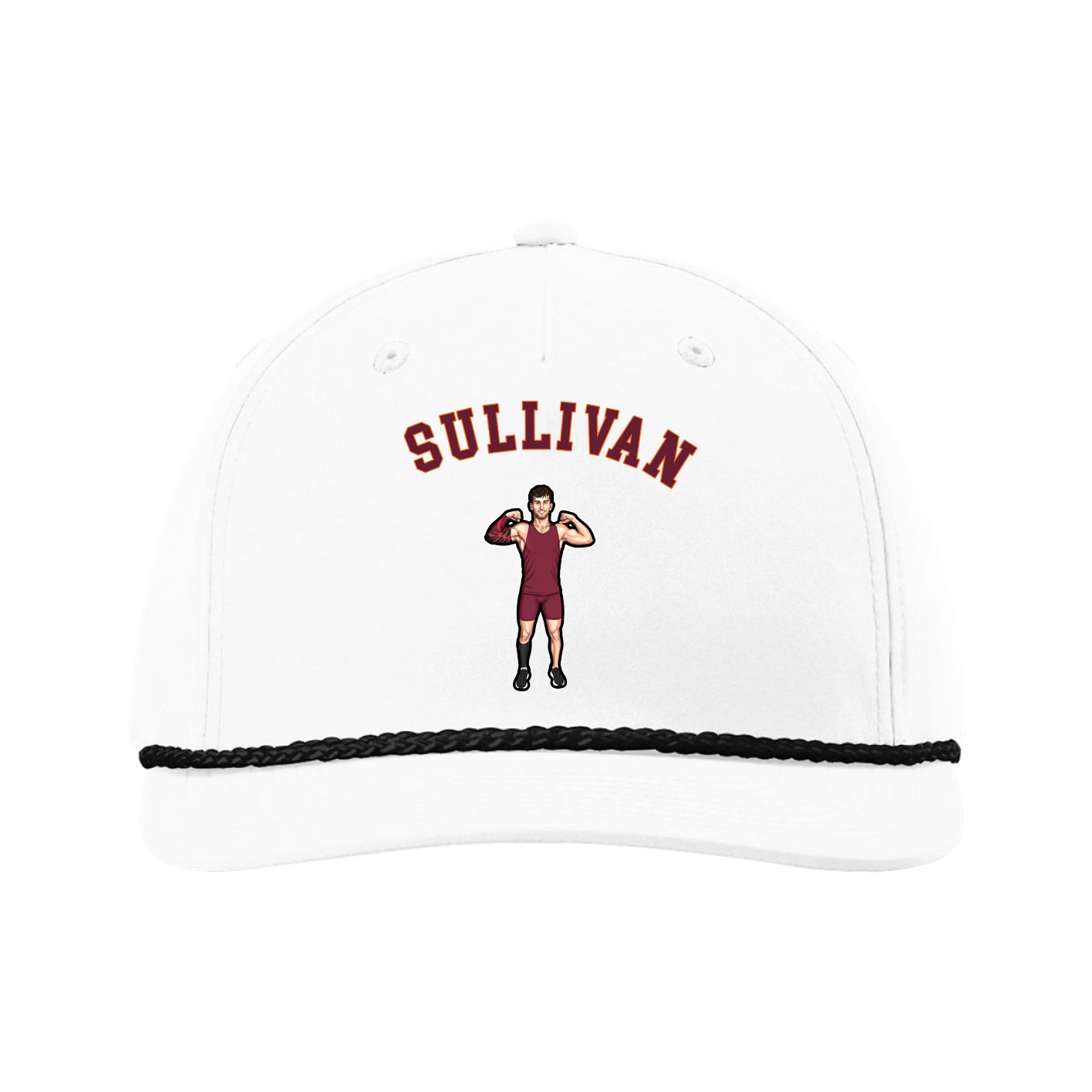 Five-Panel Classic Rope Cap — Shirsey Arch in White