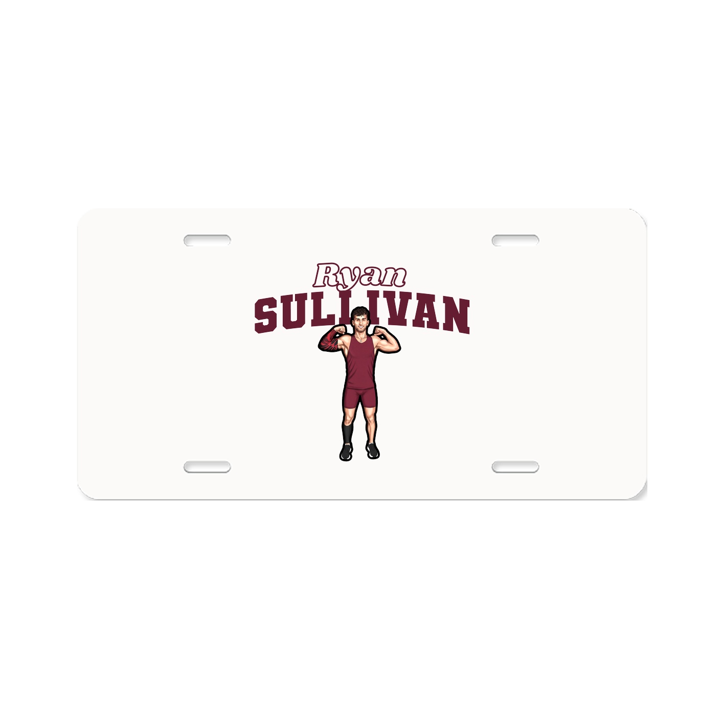 License Plate — Name Arch in Classic