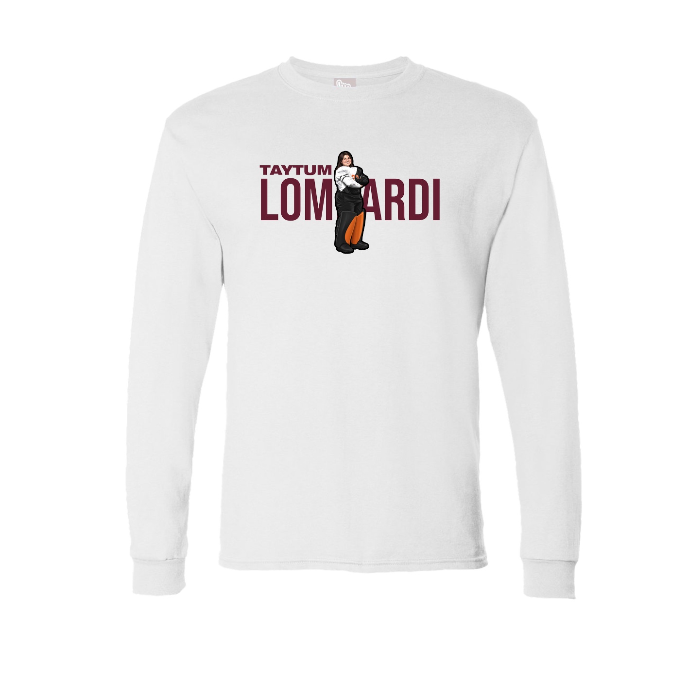 Long Sleeve Tee — Player Name in White