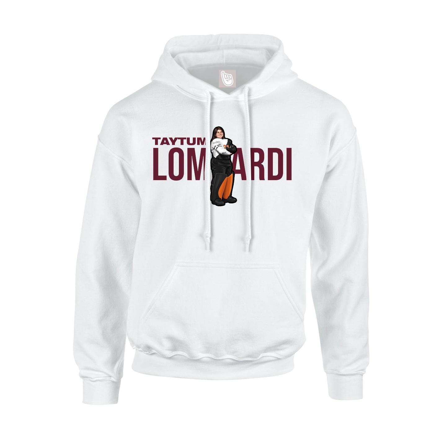 Youth Hoodie — Player Name in White