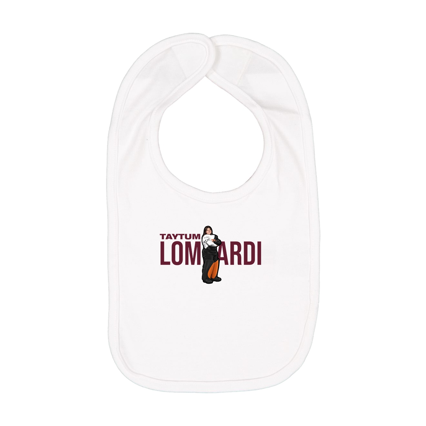 Infant Bib — Player Name in White