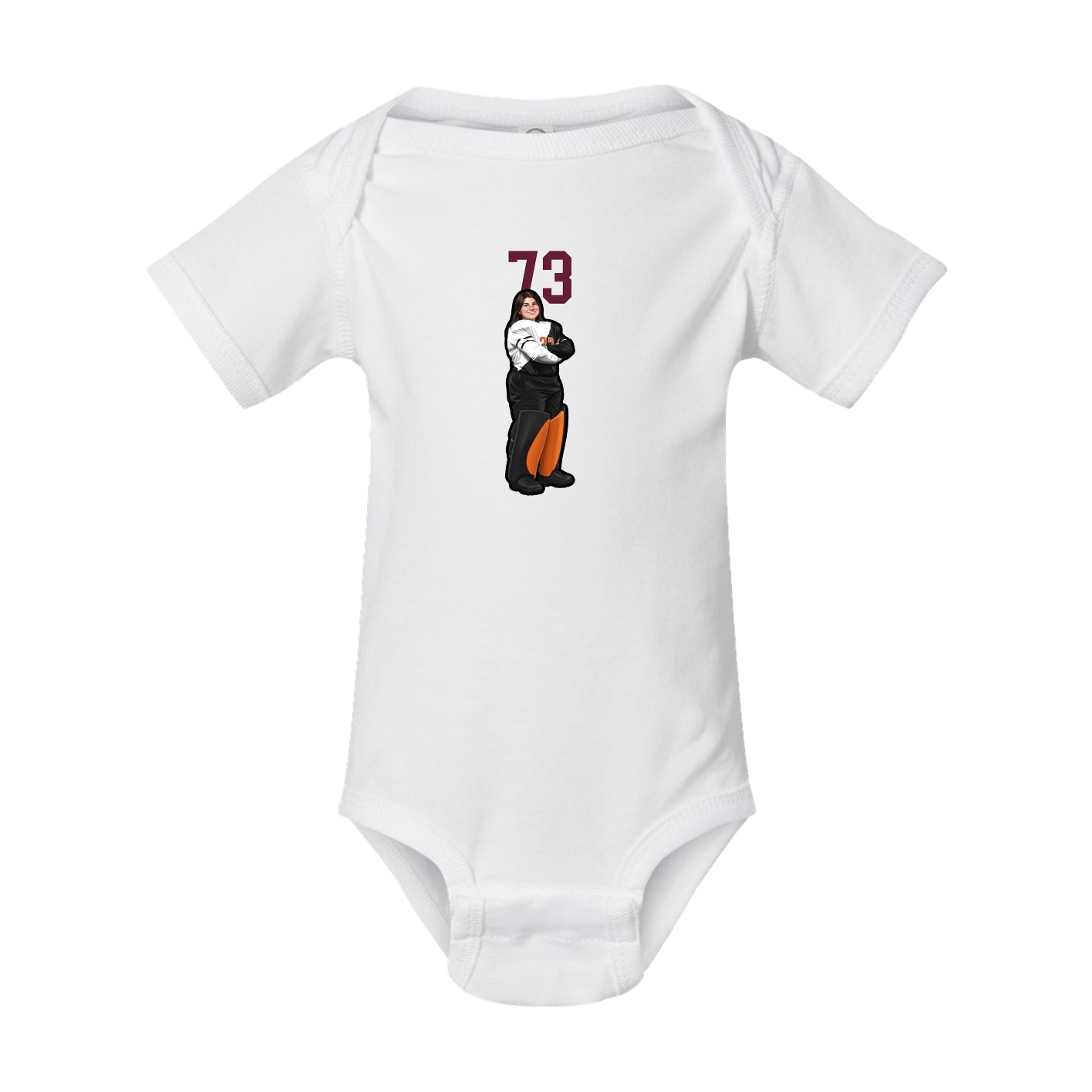 Baby Onesie — Number Top in White