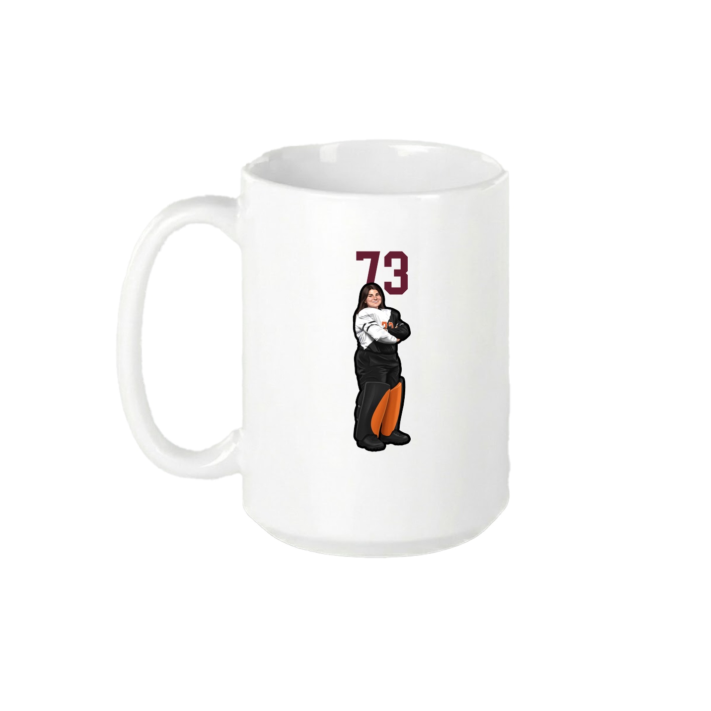 15oz Coffee Mug — Number Top in White