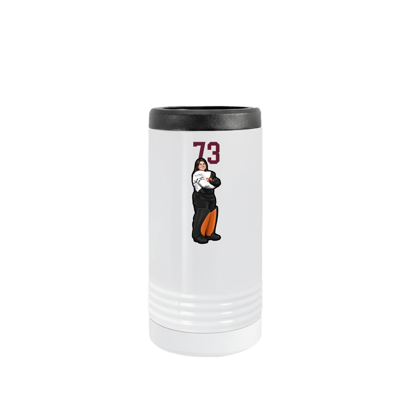 Slim Beverage Holder — Number Top in White