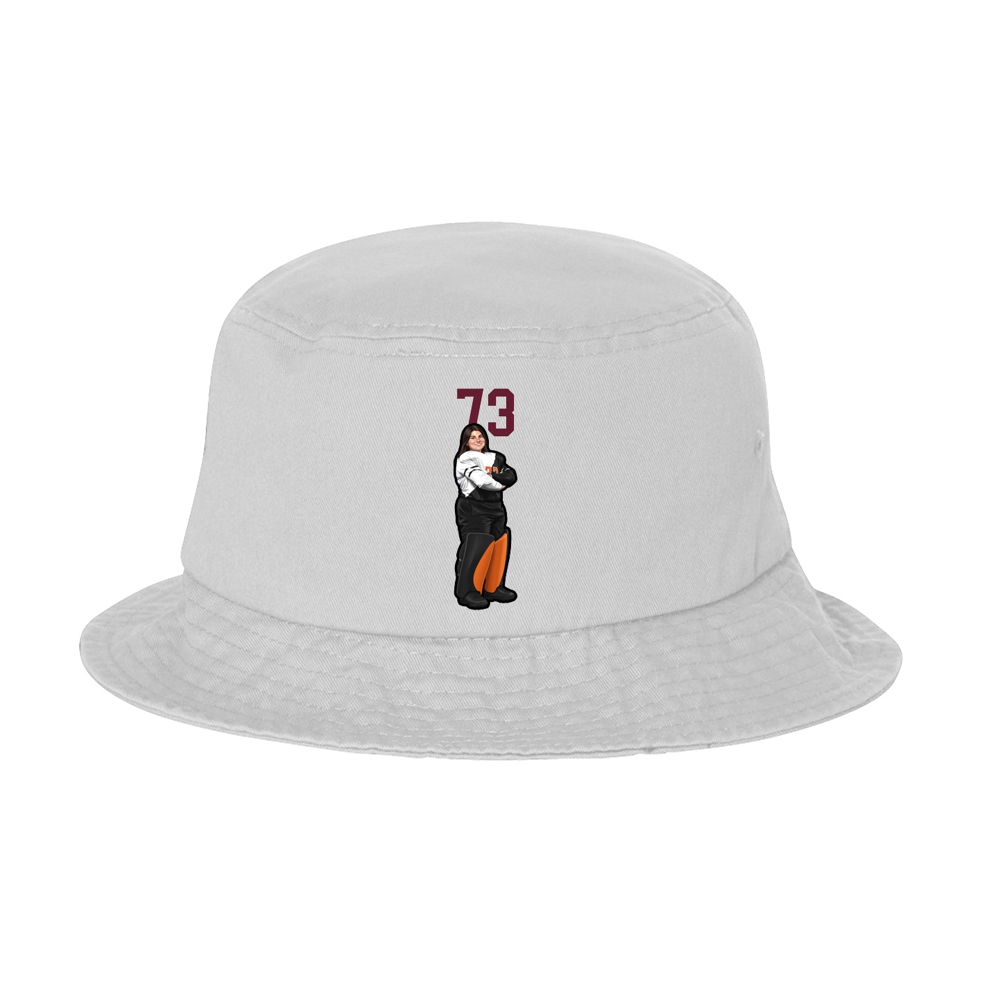 Bucket Cap — Number Top in White