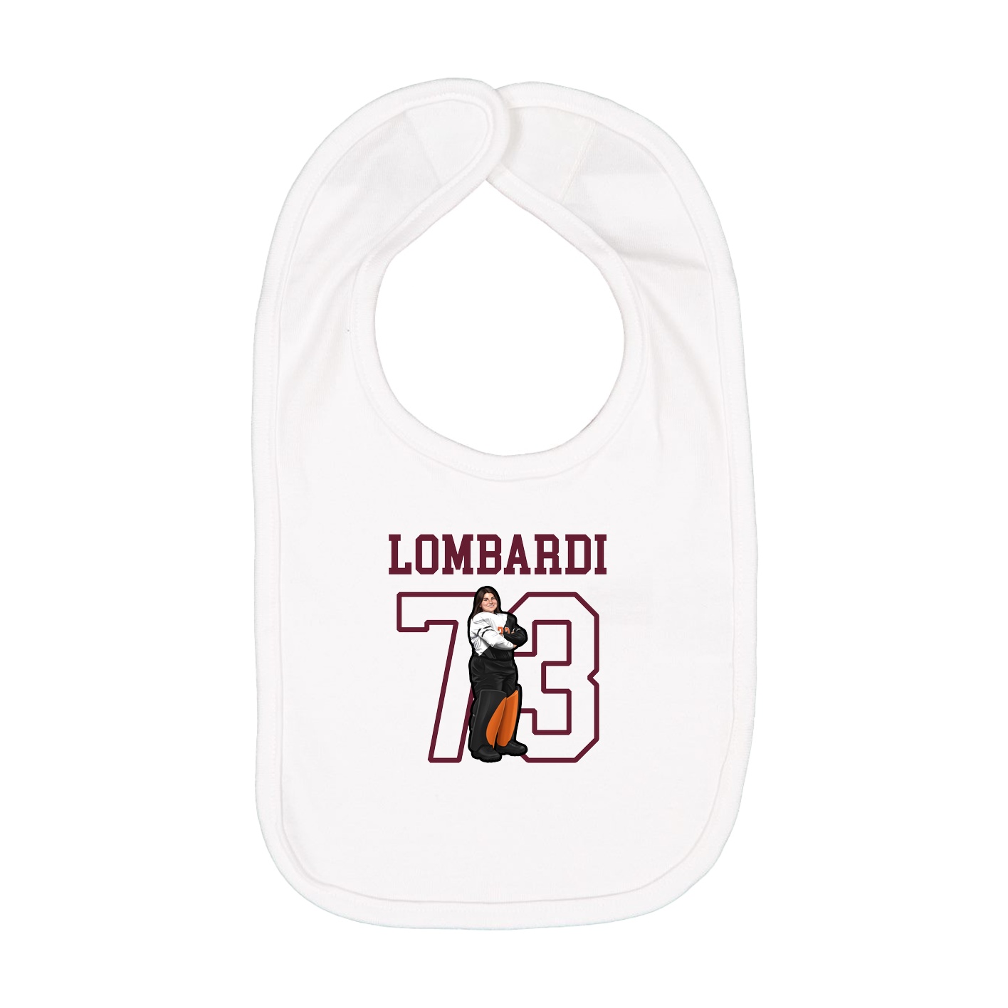 Infant Bib — Shirsey in White
