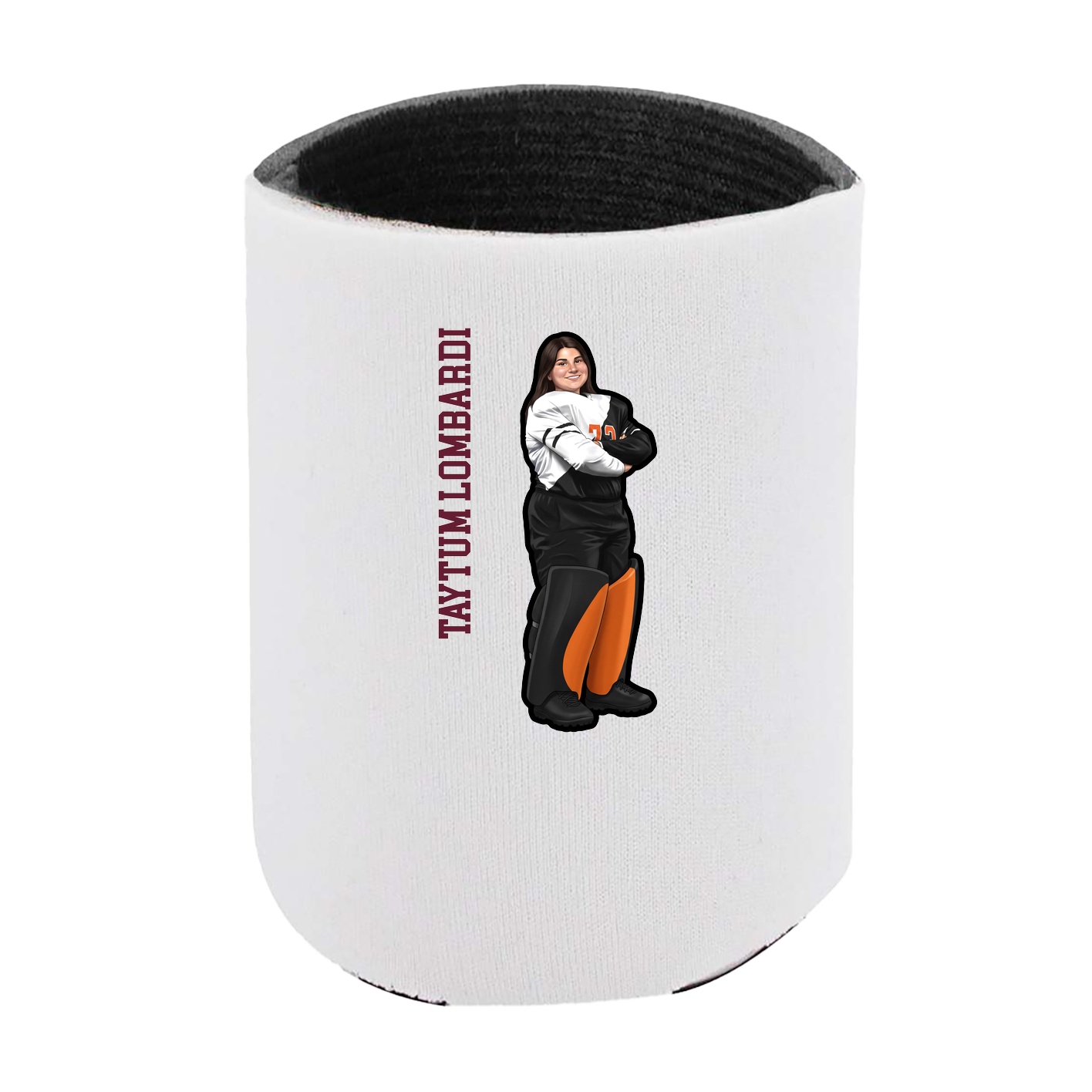 Can Holder — Name Vertical in White