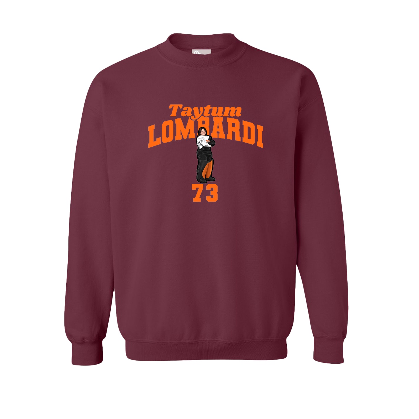 Fleece Crew — Signature Arch in Maroon