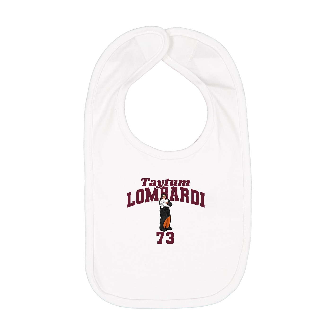 Infant Bib — Signature Arch in White