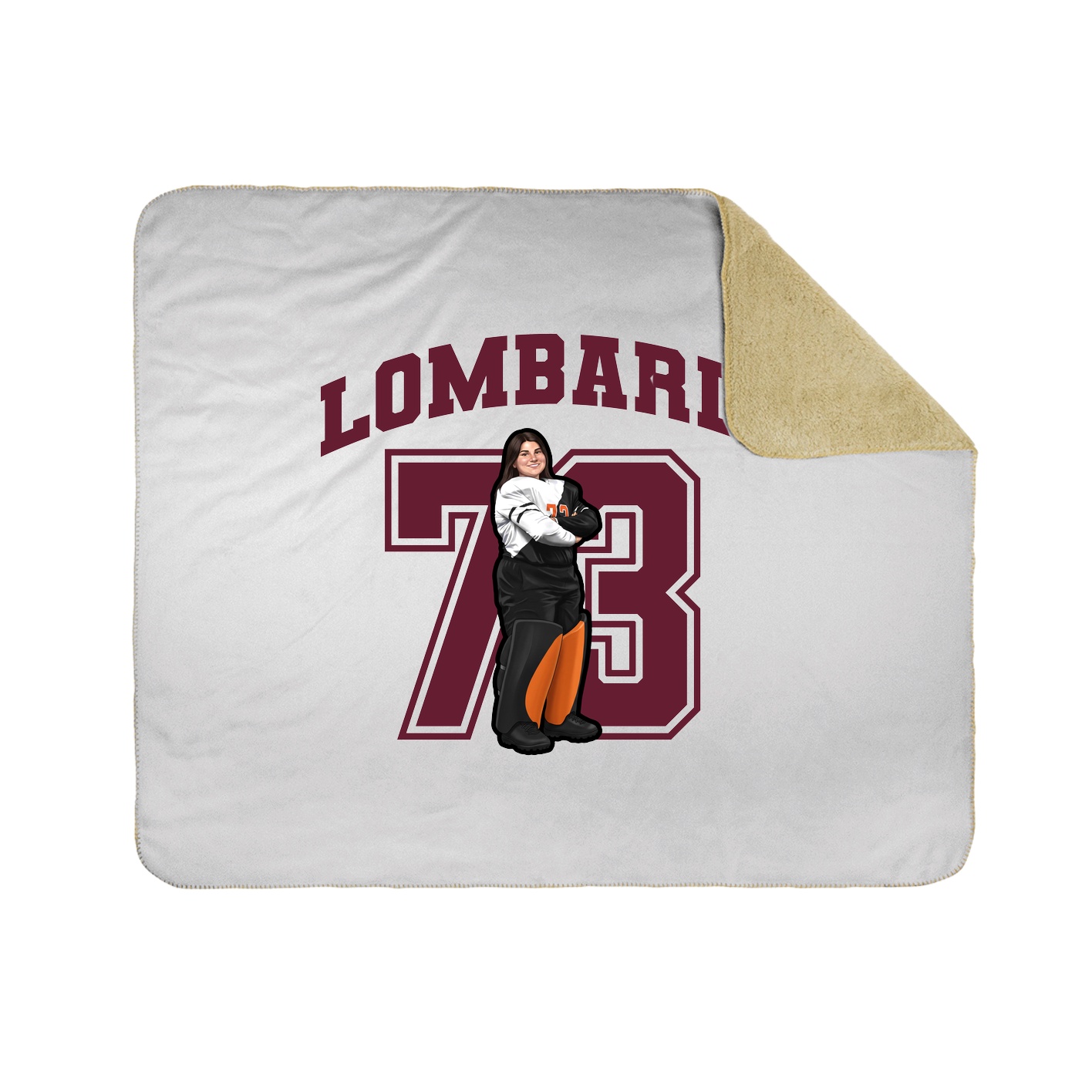Throw Blanket — Number in White