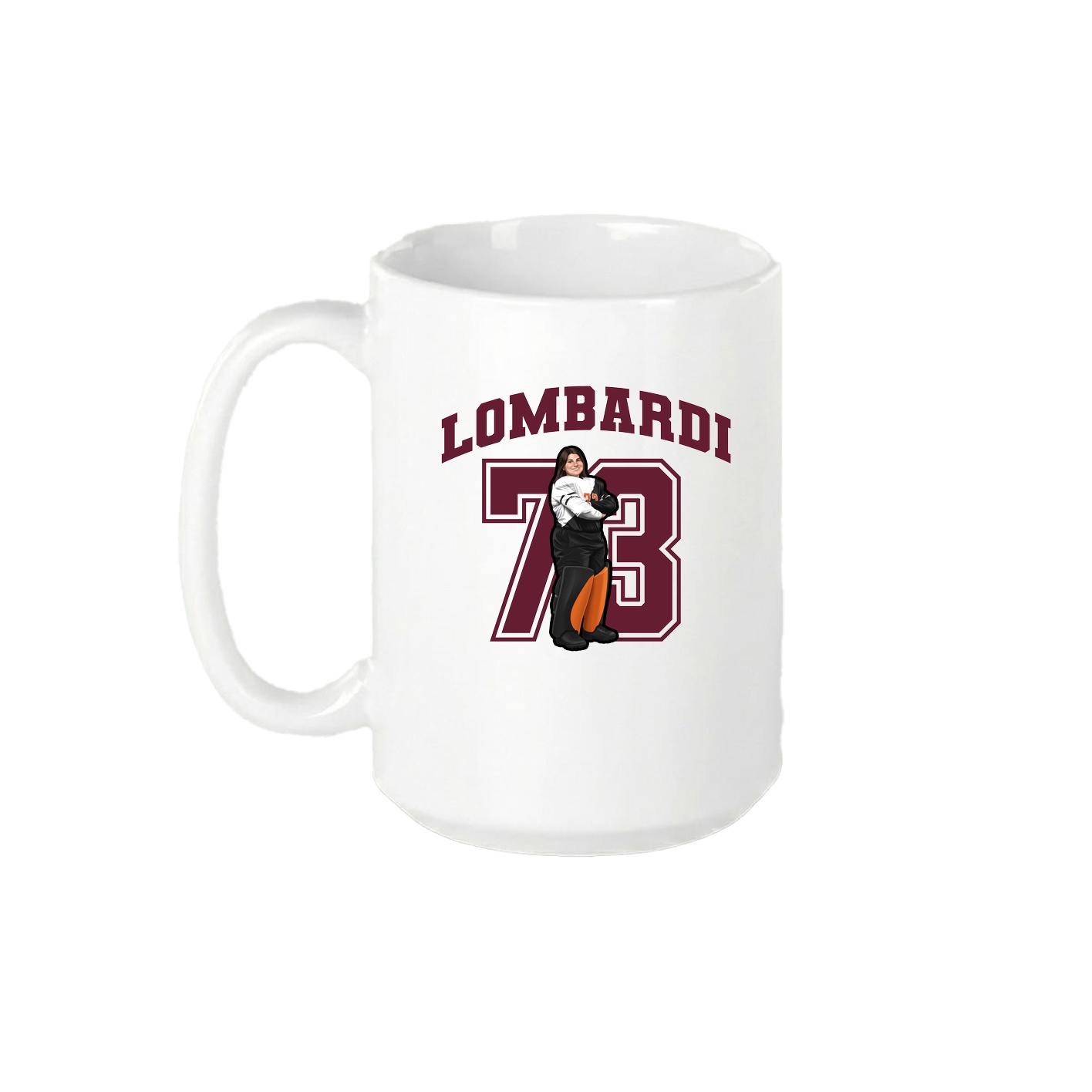 15oz Coffee Mug — Number in White