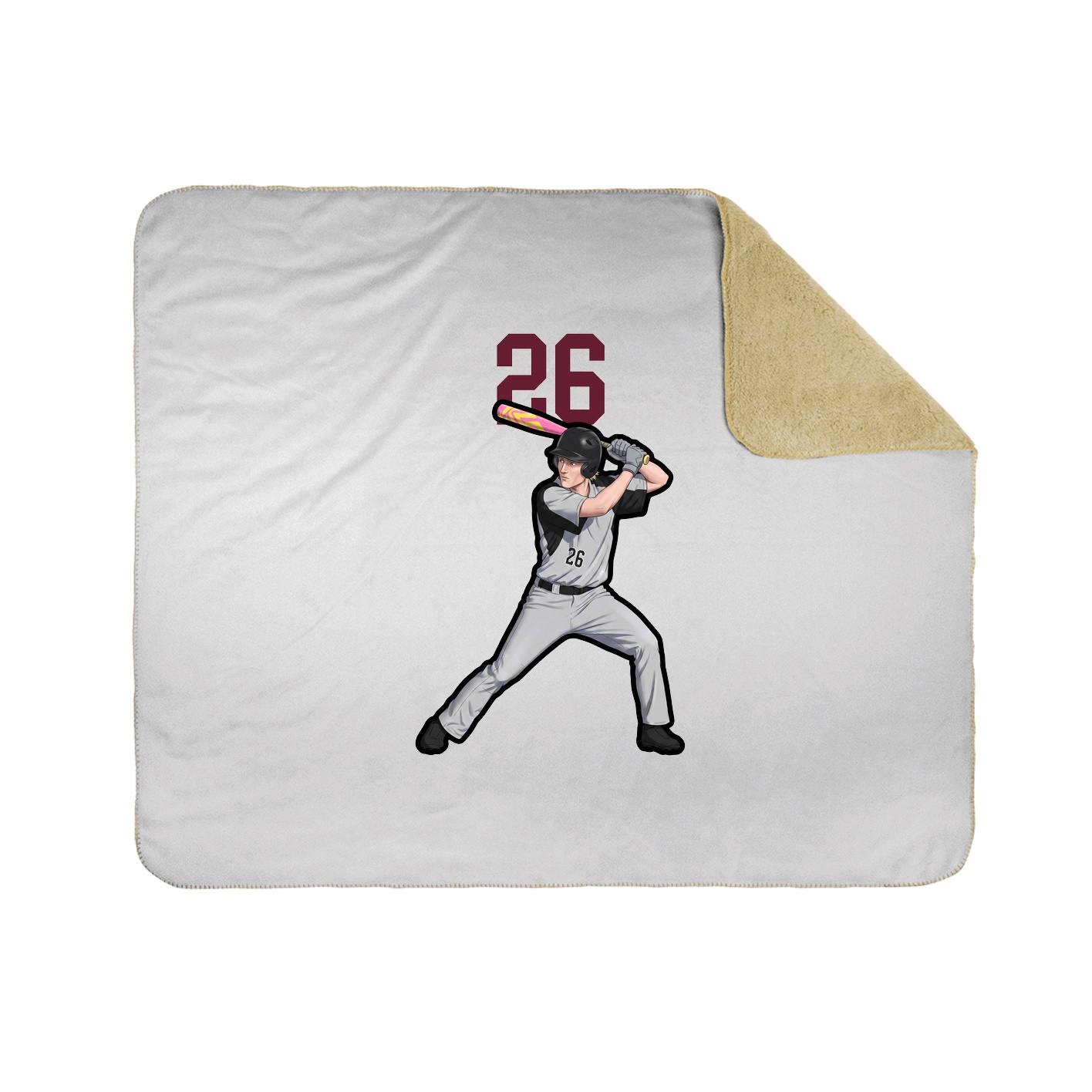 Throw Blanket — Number Top in White