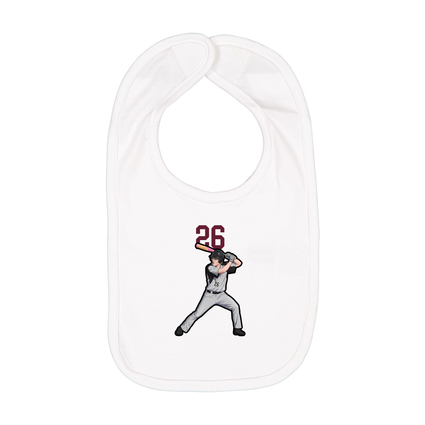 Infant Bib — Number Top in White