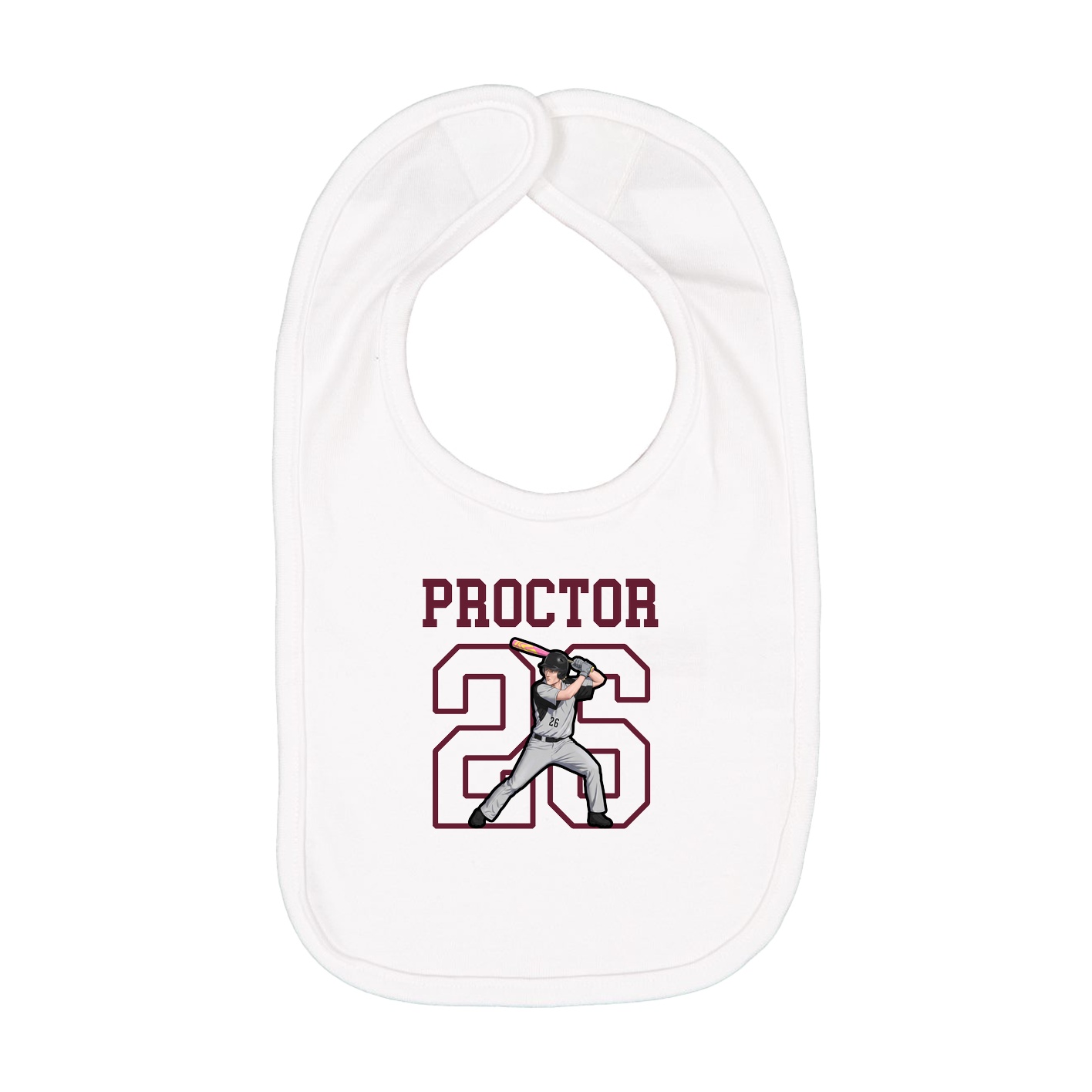 Infant Bib — Shirsey in White