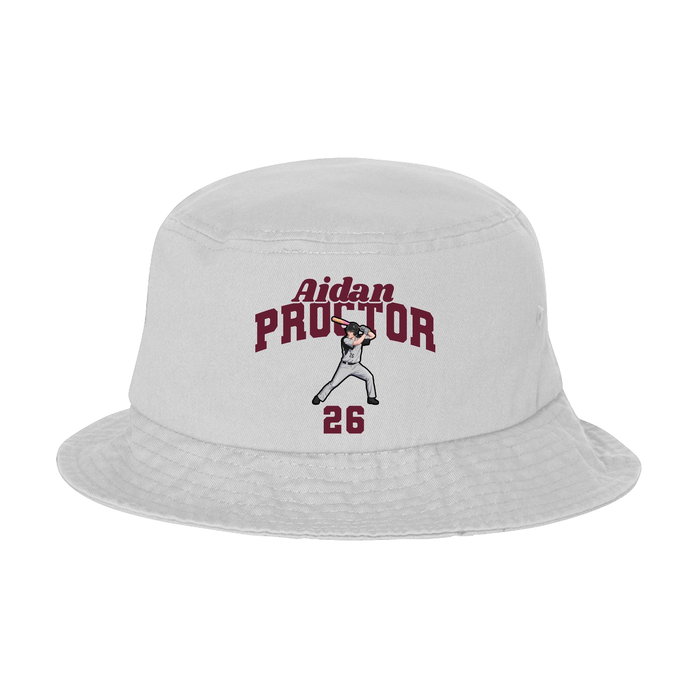 Bucket Cap — Signature Arch in White