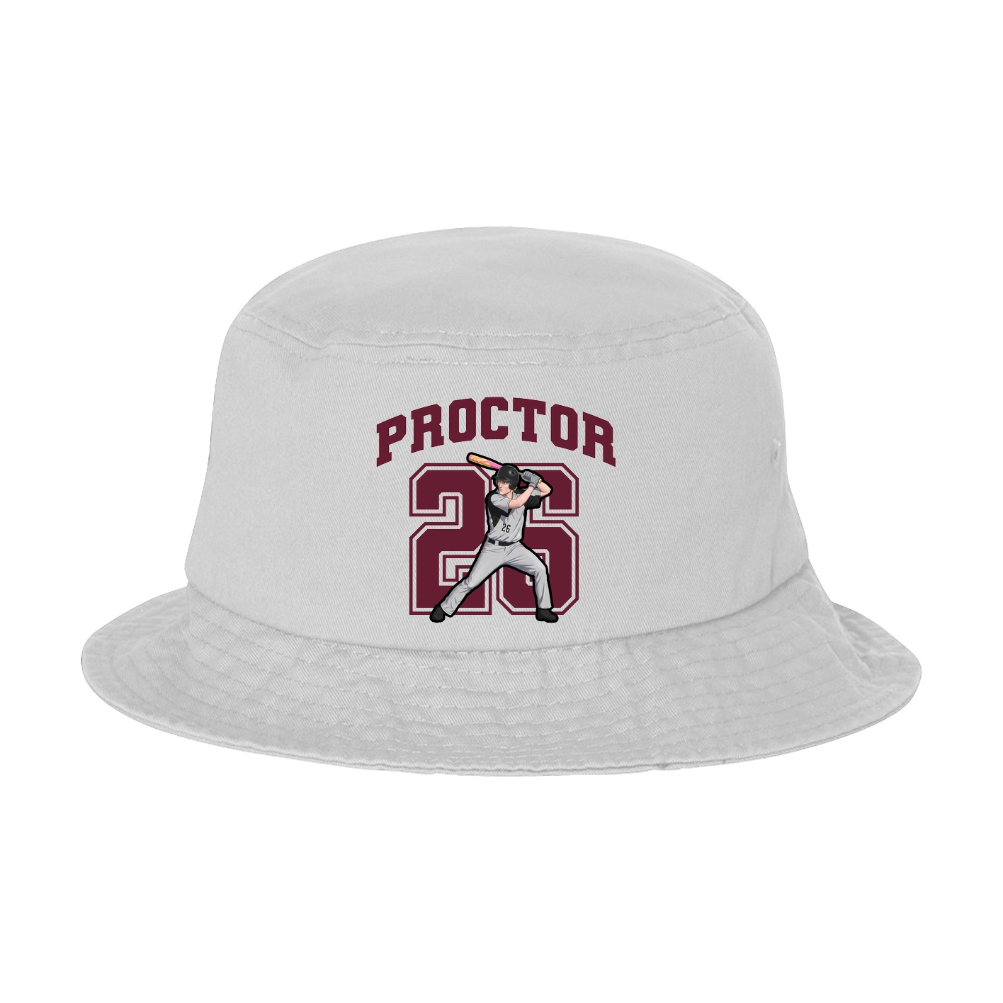 Bucket Cap — Number in White