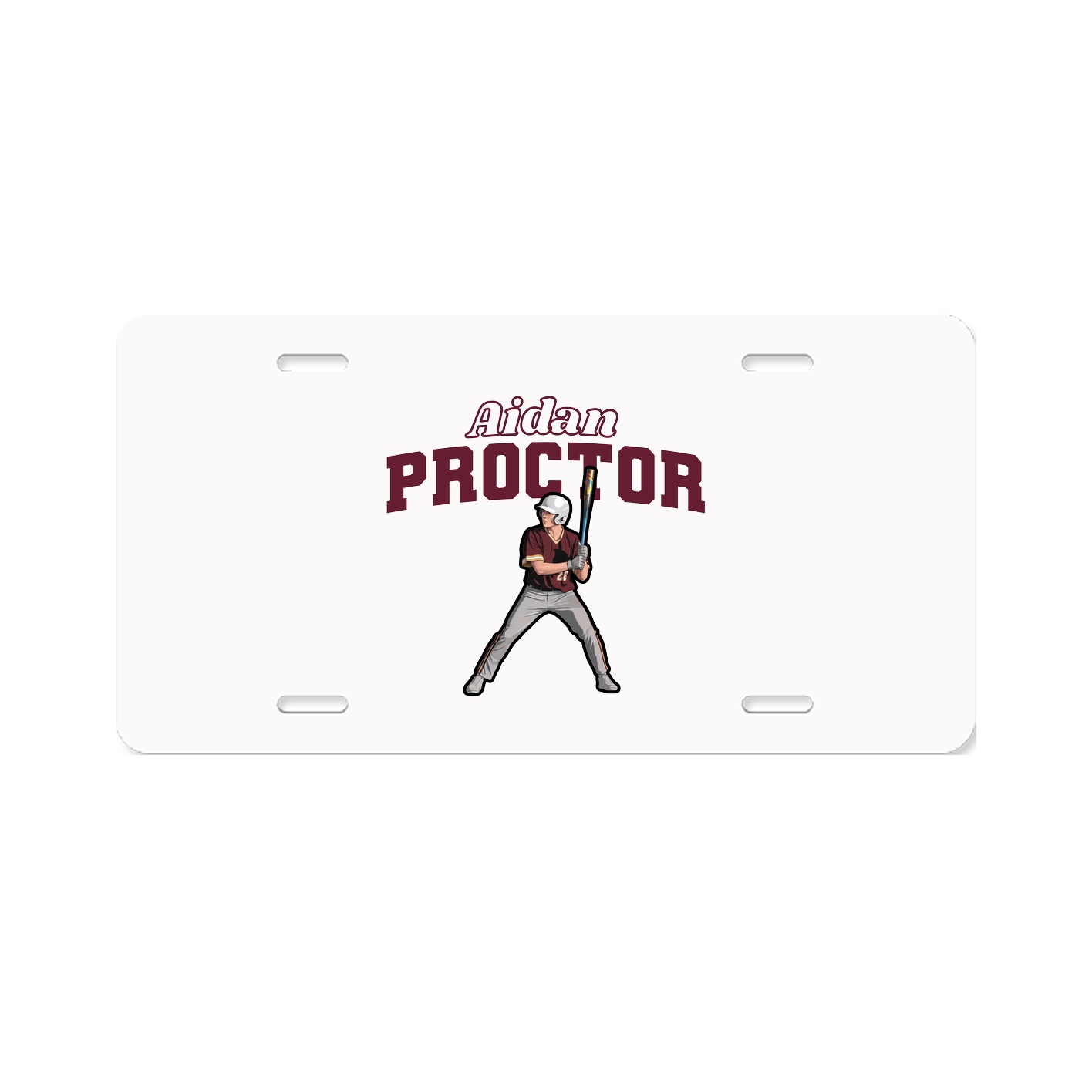 License Plate — Name Arch in Classic